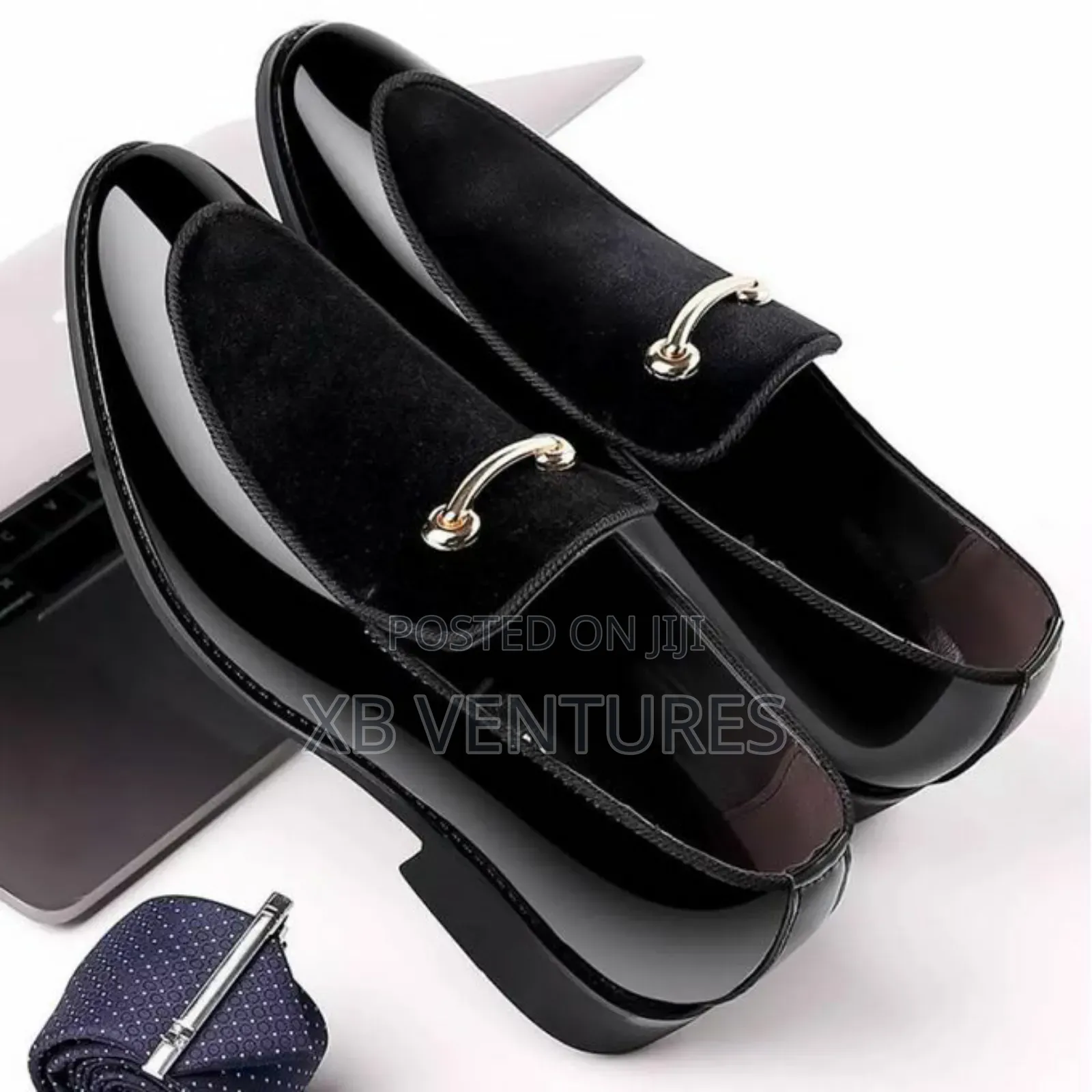 Men's Slip-on Loafers - Suede Patent Leather Shoes