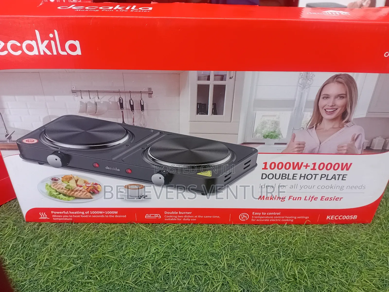 Amazing Double Hot Plate 1000w +1000w Decakila Hot Plate