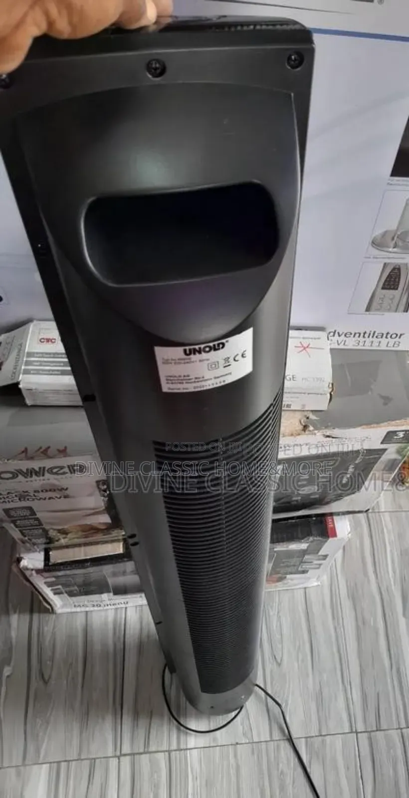 Unold Skyline Black Tower Fan