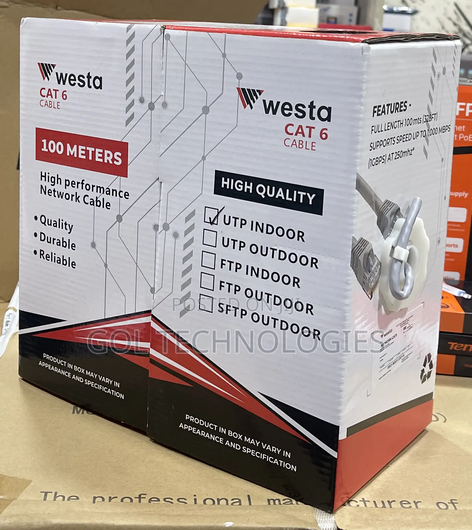 Cat6 100m Utp Cable Westa Full Lenght 100mts
