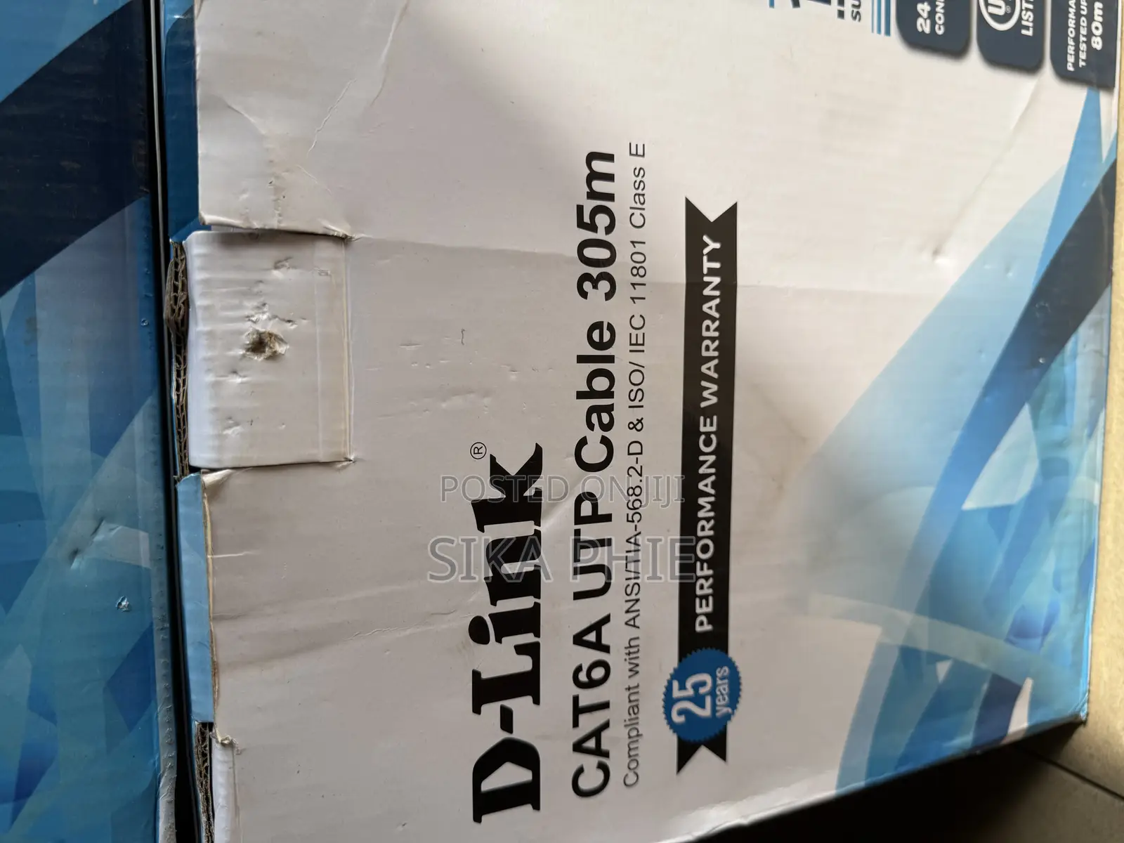 Cat6a Dlink - 305m/Roll - Light Blue