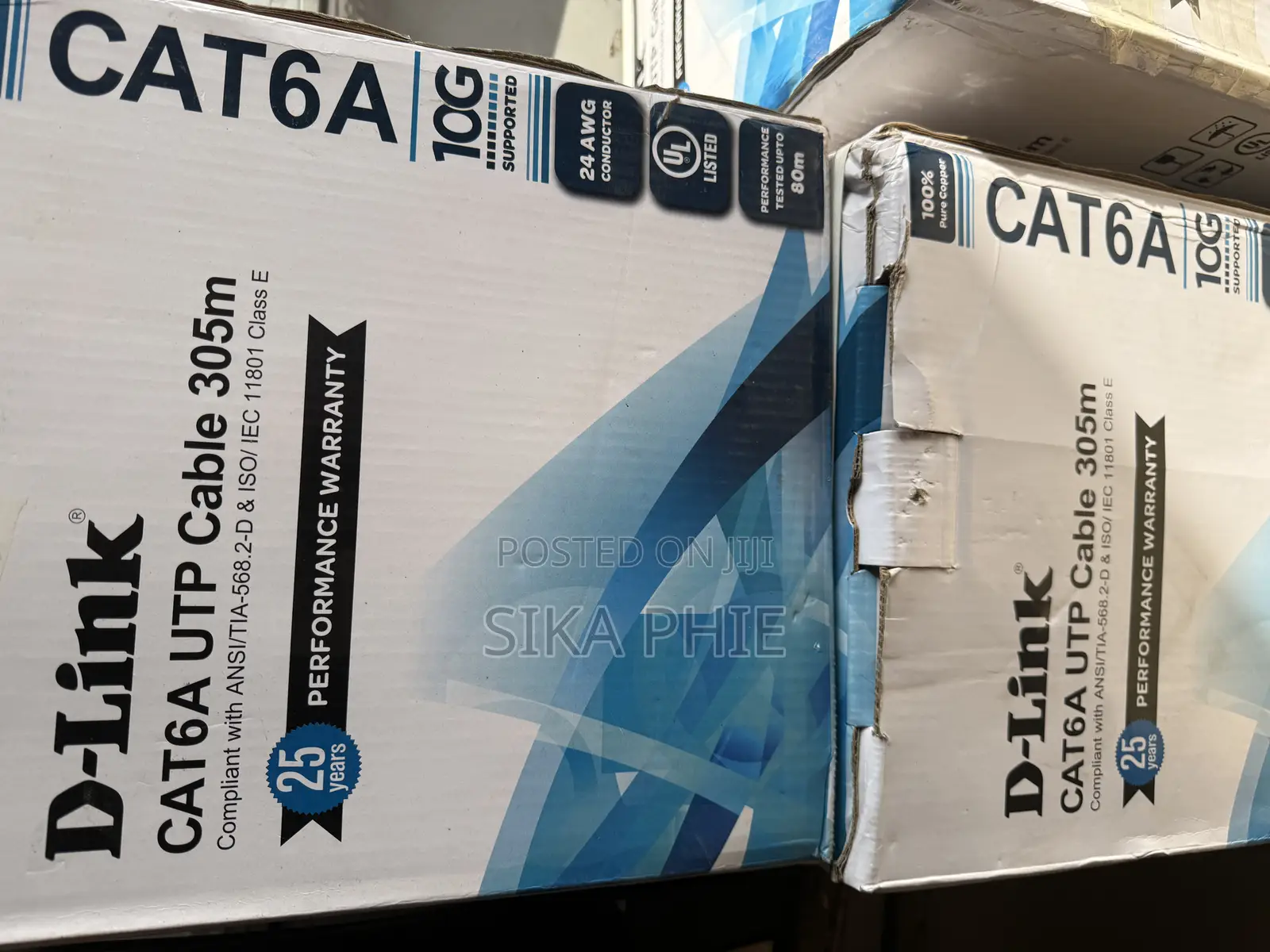 Cat6a Dlink - 305m/Roll - Light Blue