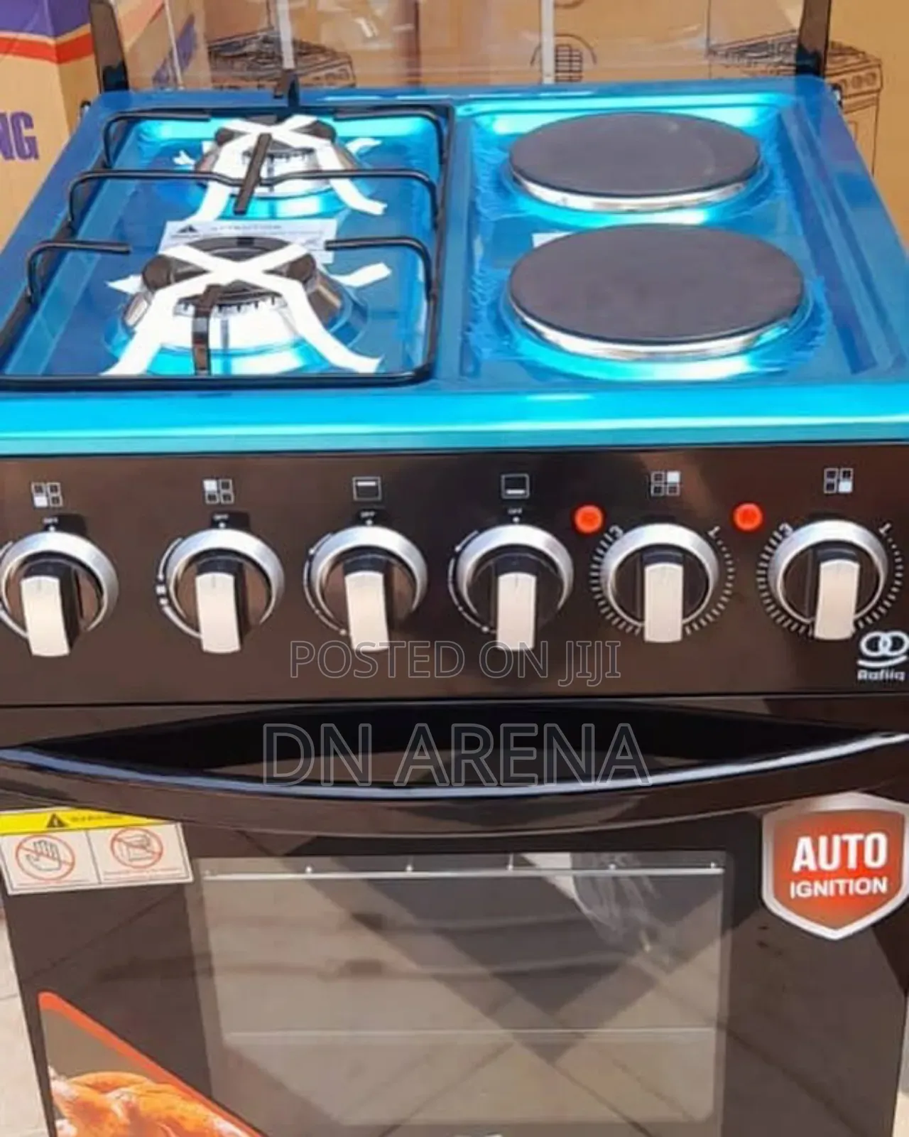 2 Gas 2 Electric Stoves/ Buner With Oven