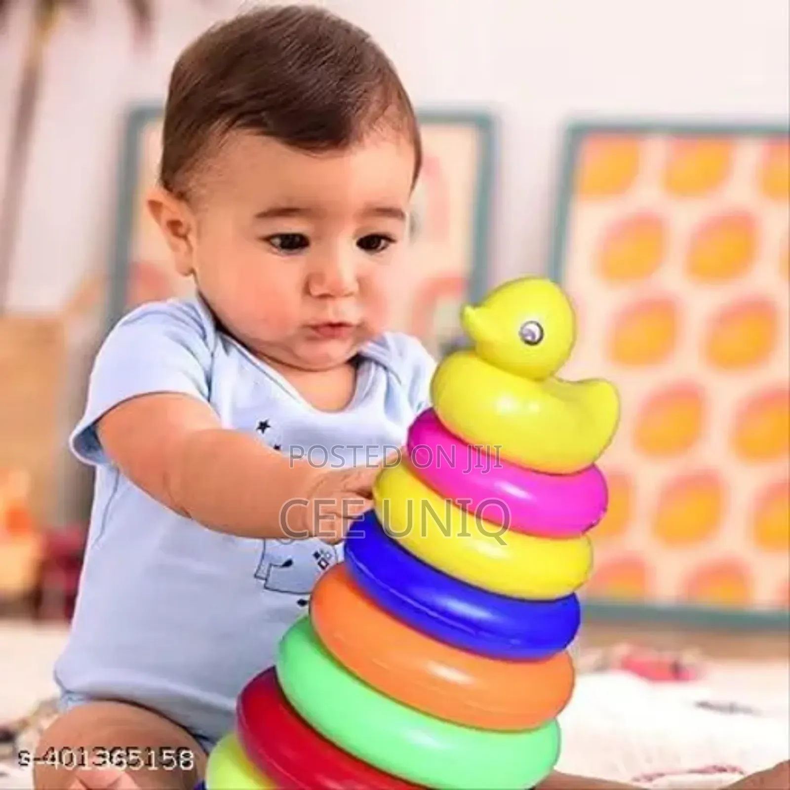 Rainbow Stacking Ring Toys for Kids