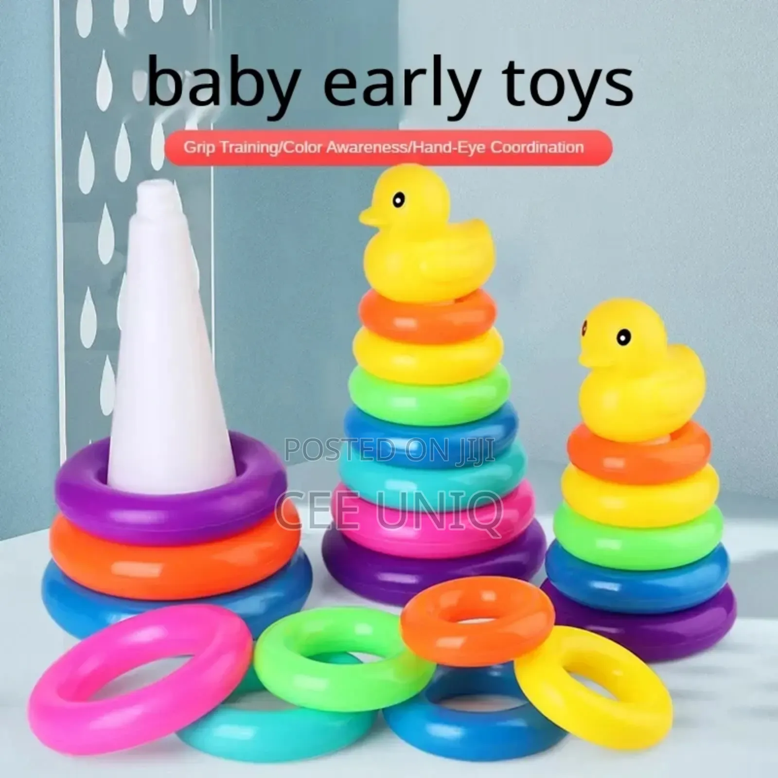 9 Pieces Stacking Ring Tower Construction Toys