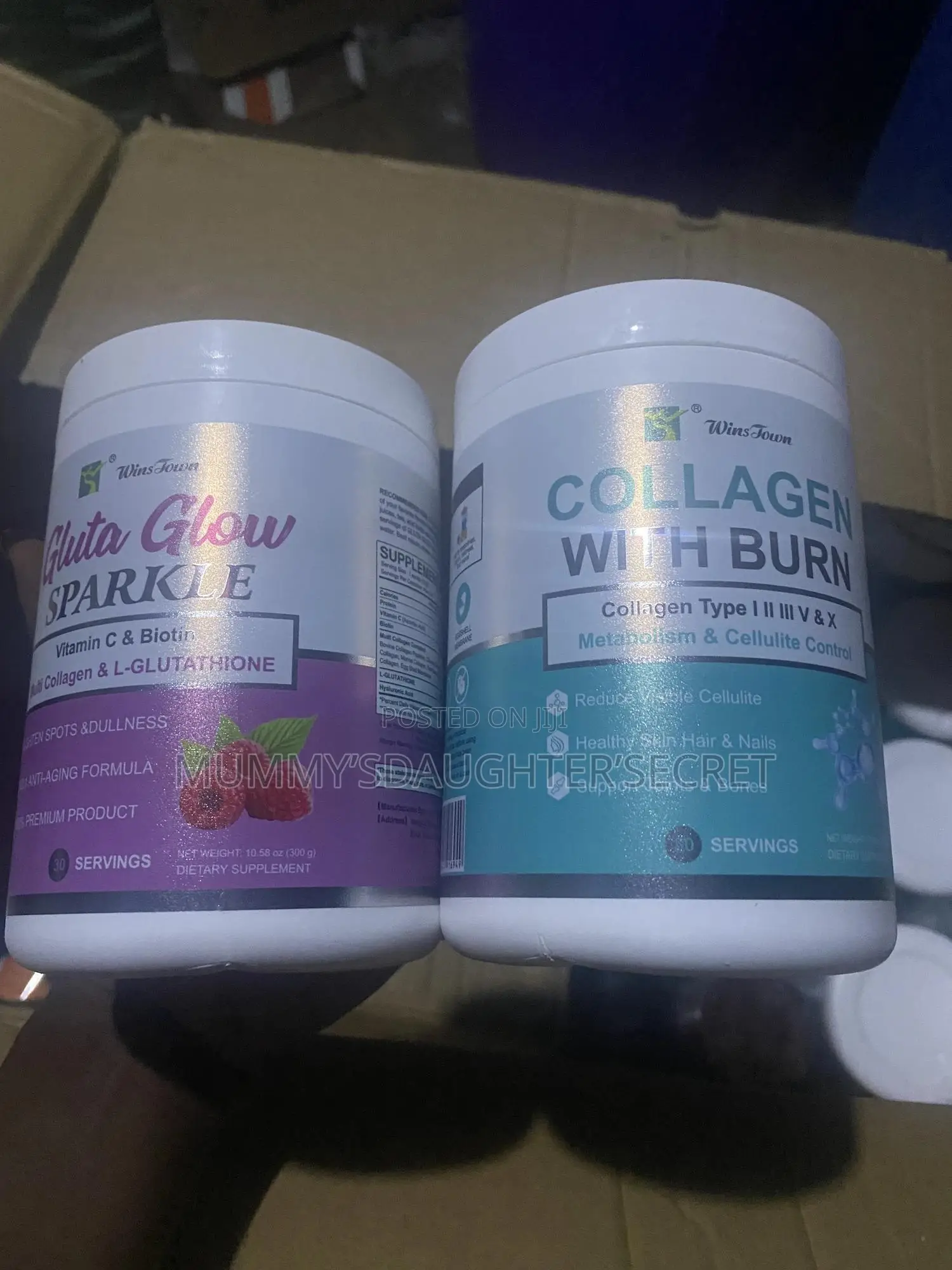 Gluta Glow Sparkle and Collagen With Burns Powder Drink