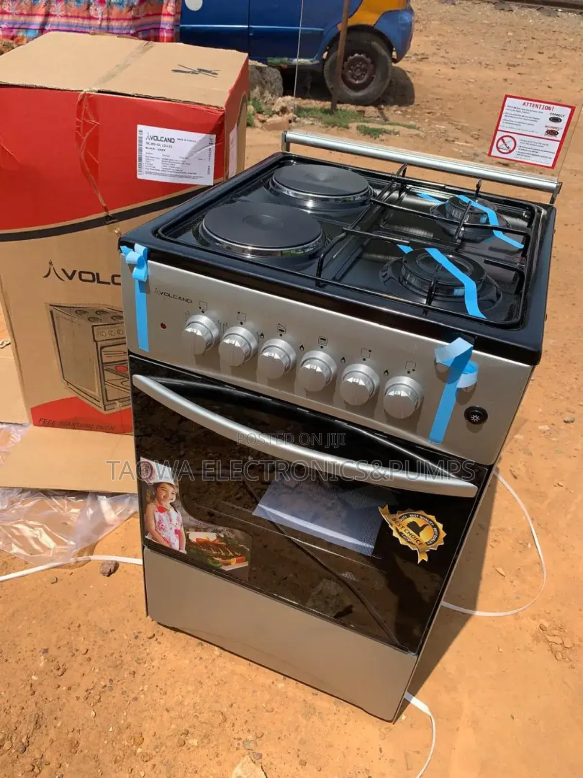 Buy Stunning Volcano 2+2 4 Burner Gas Cooker
