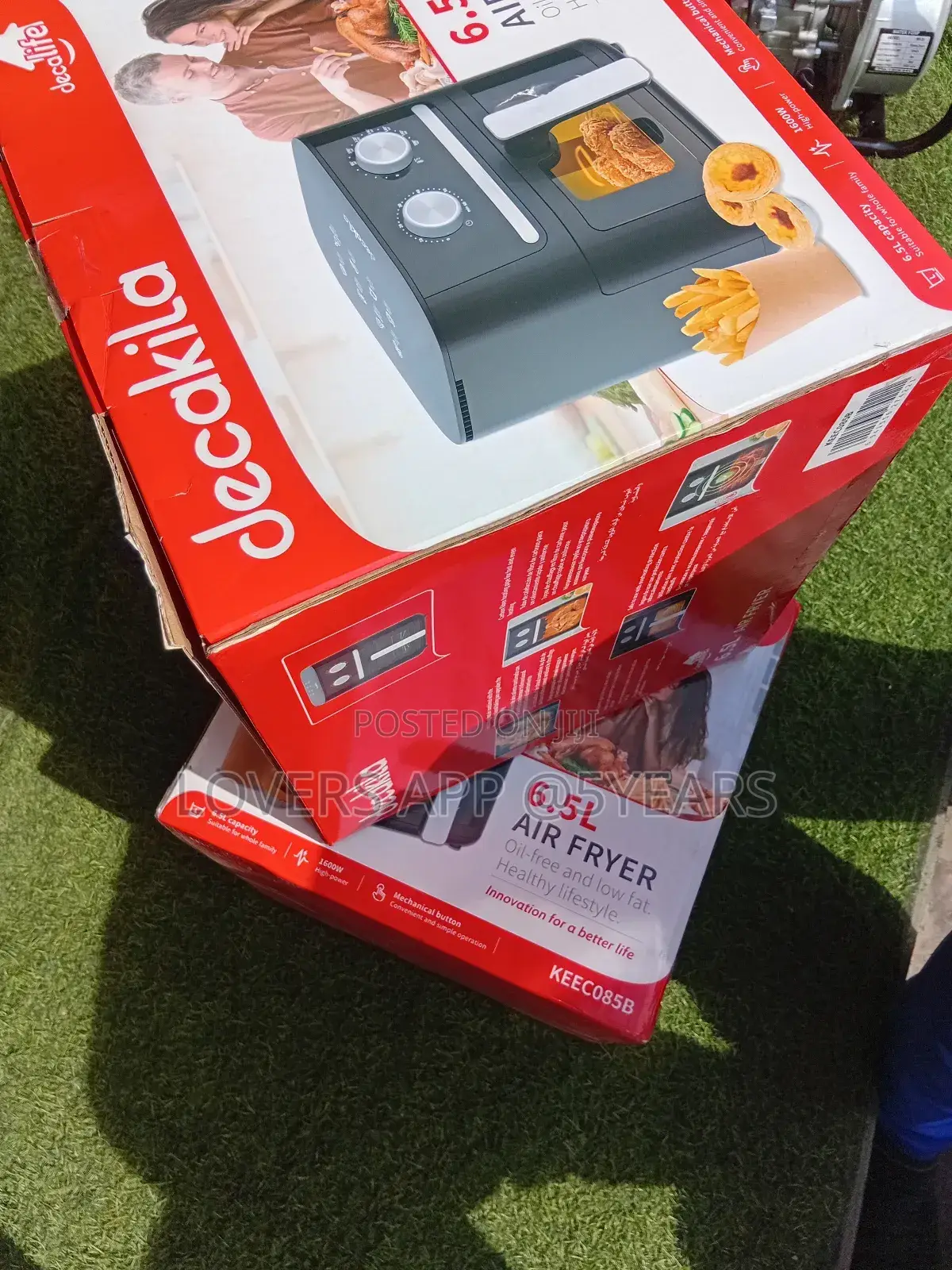 Air Fryer Decakila Electric 1000w+1000w Double Hote Plate