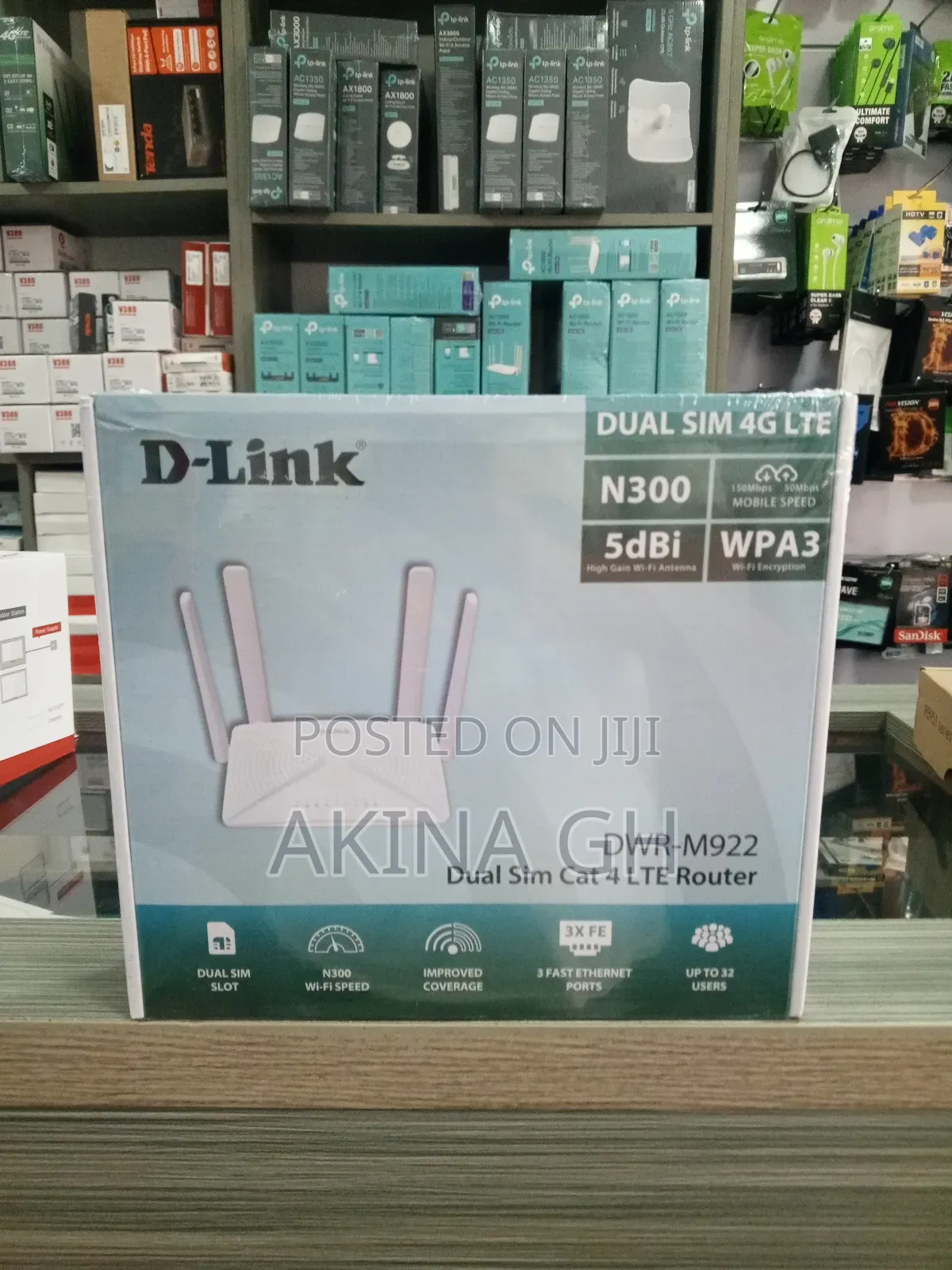 D-Link N300 Dual Universal Sim 4g Lte Router 5dbi DWR-M922