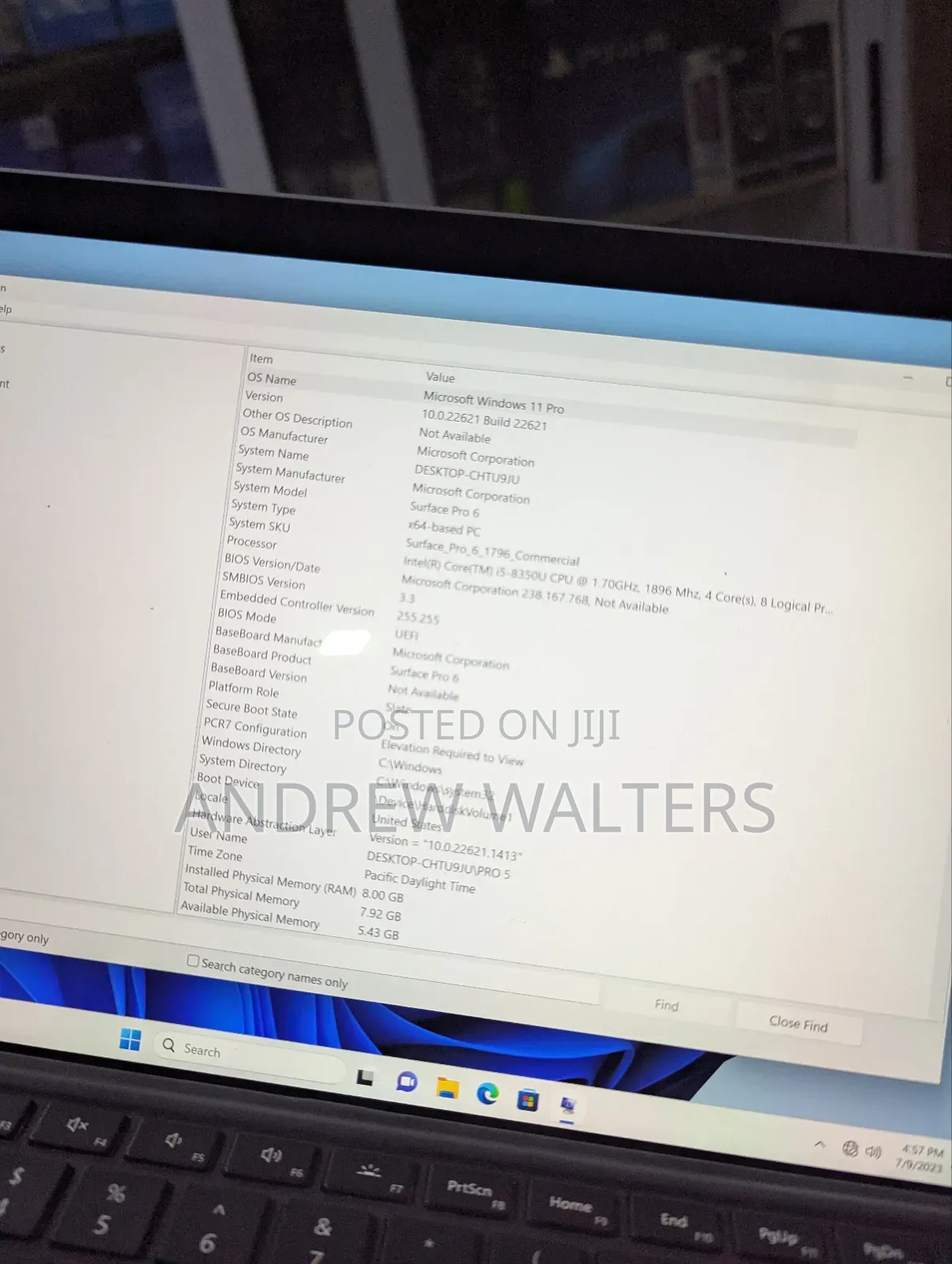New Laptop Microsoft Surface Pro 6 8GB Intel Core I5 SSD 128GB