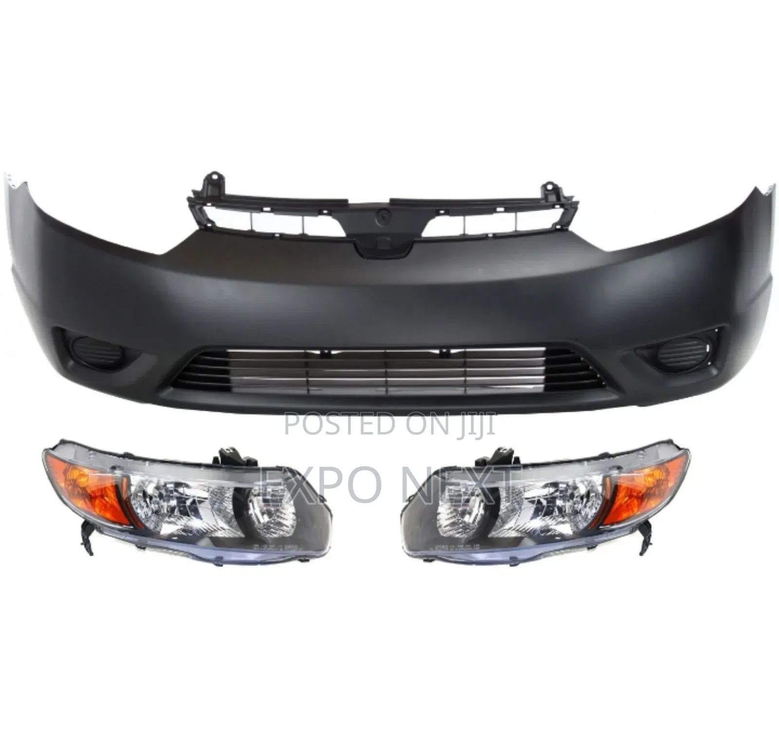 Bumper Cover Kit For Honda Civic Front Right 2015-2020