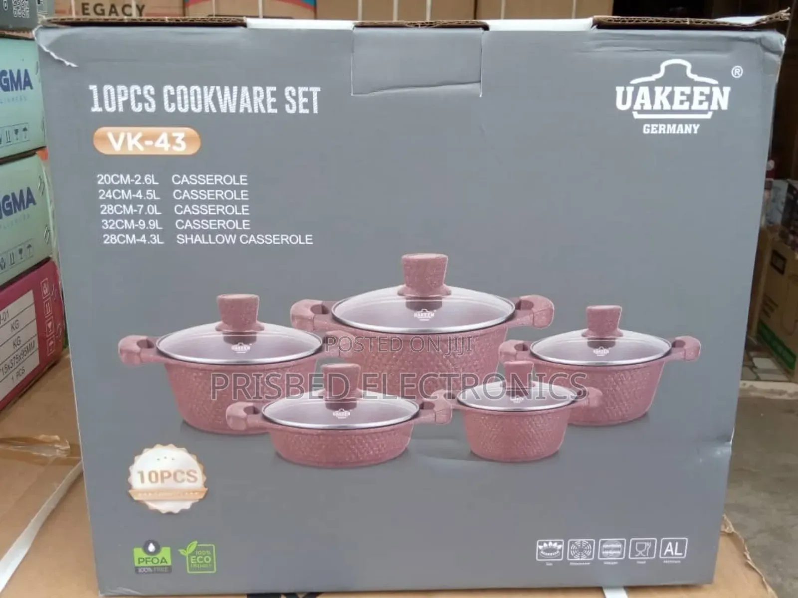 Uakeen 10pcs Granite Cookware Vk-43