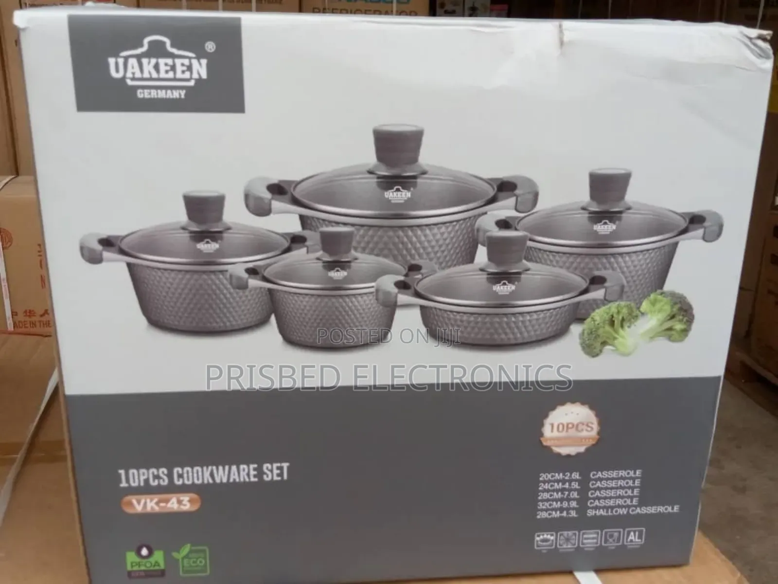 Uakeen 10pcs Granite Cookware Vk-43