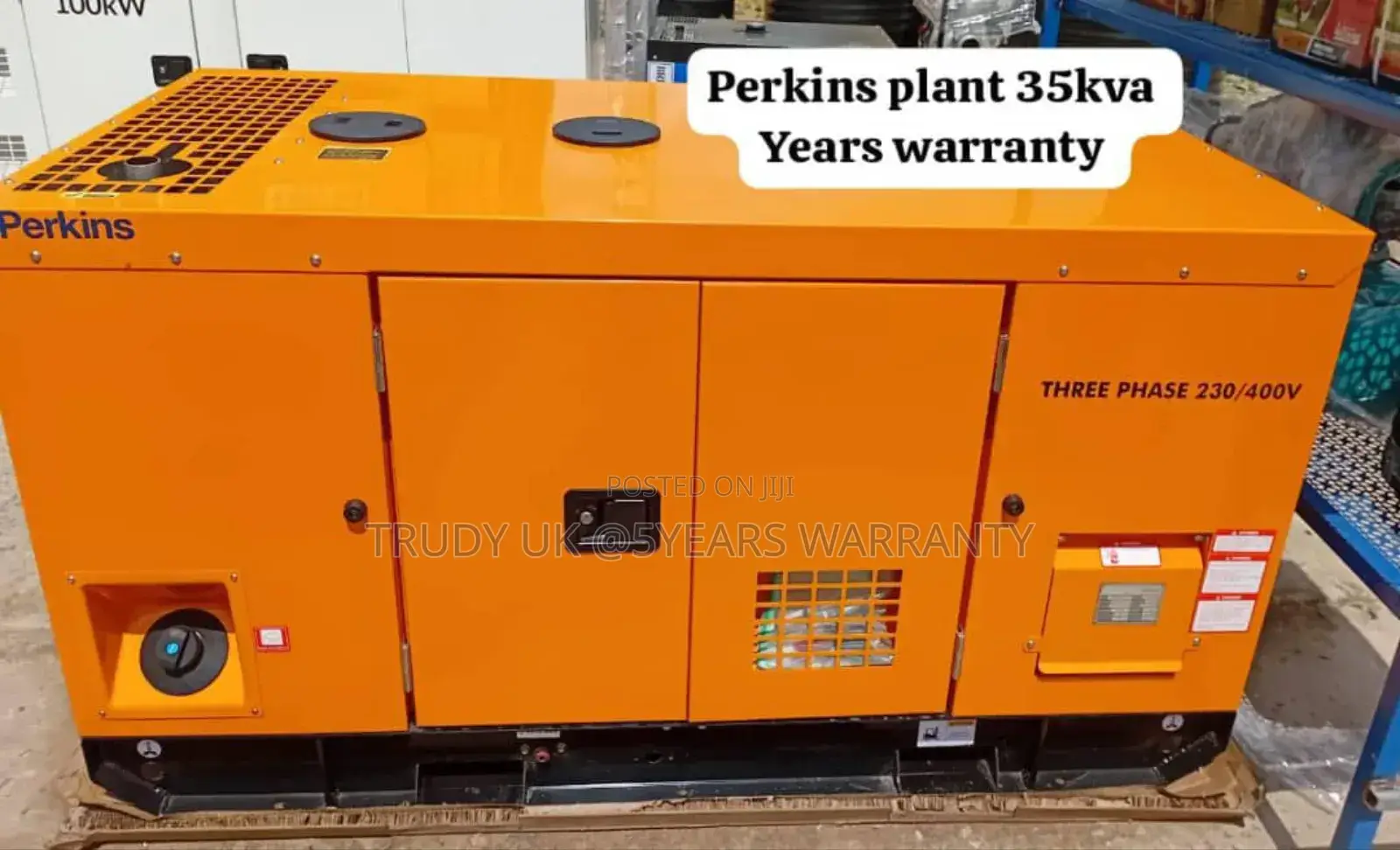 Large Fuel Tank Perkins 35kva 3phase Diesel Generator 35kva