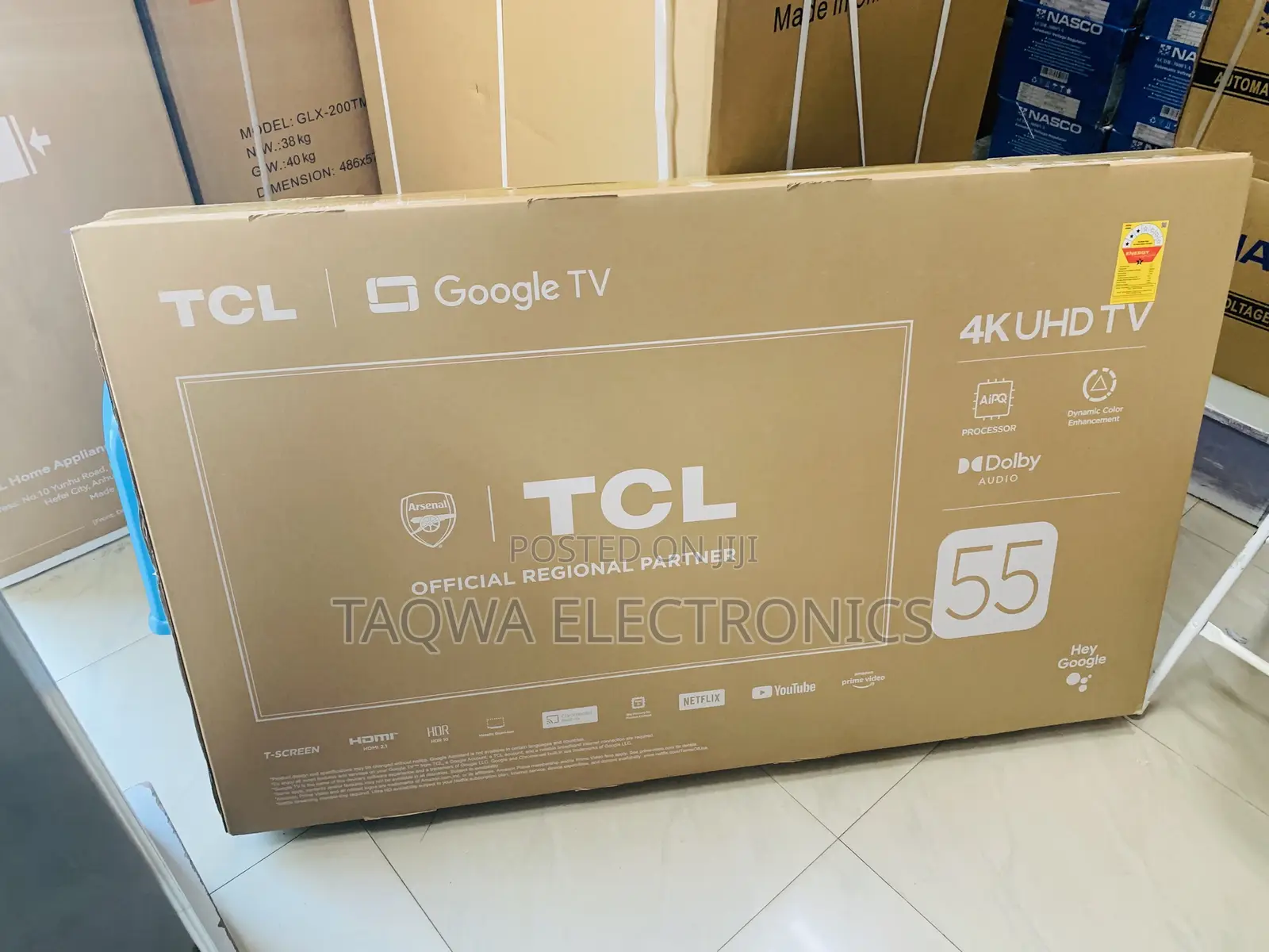Four (4)K TCL 55 Google Smart Tv