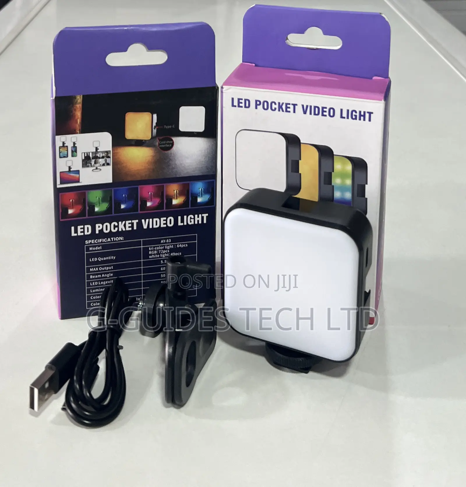 Ay-83 Led Video Light Rgb, Phone Clip Video RGB Light Ay-83