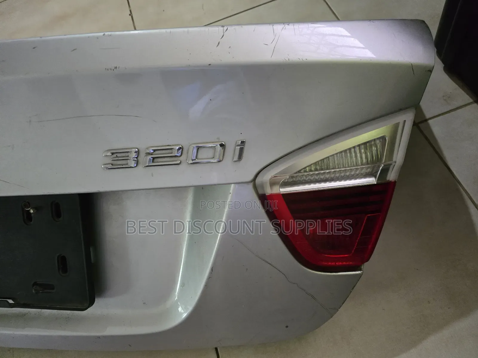 Neat BMW E90 Silver Boot With Taillights and Camera