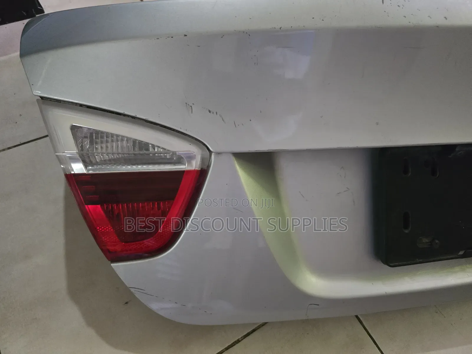Neat BMW E90 Silver Boot With Taillights and Camera