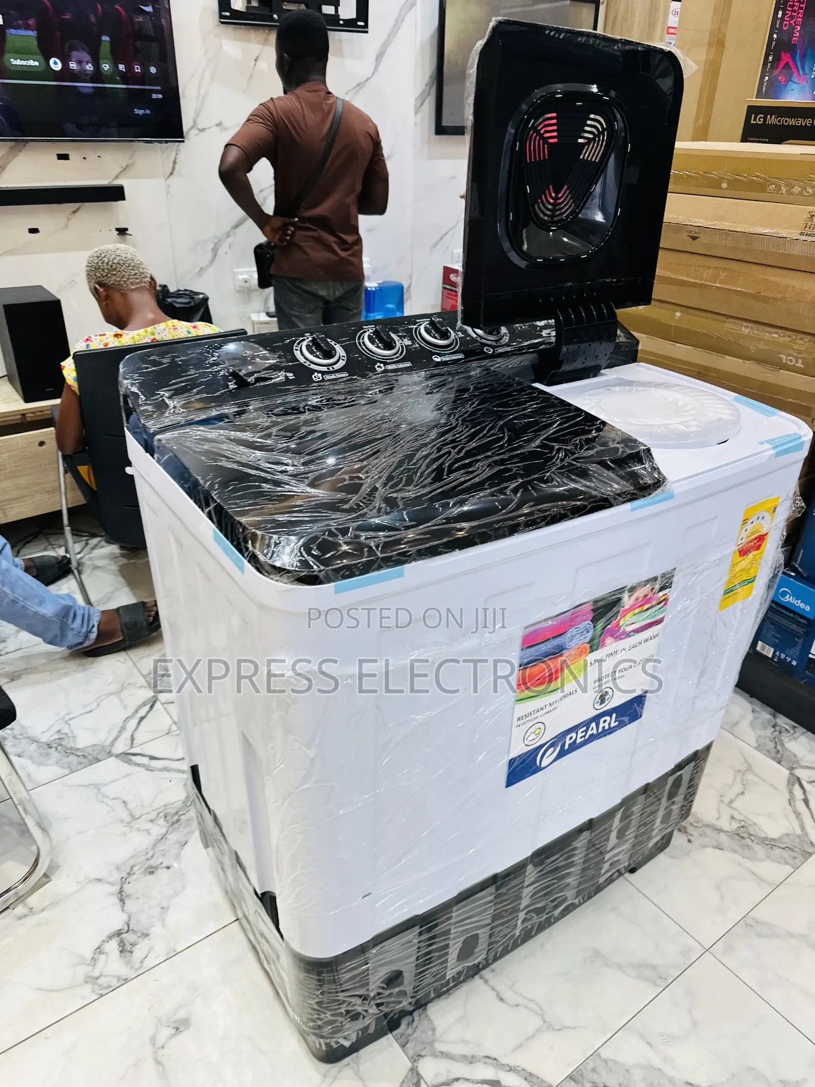 Wash Faster With 15kg Big Washing Machine Pearl