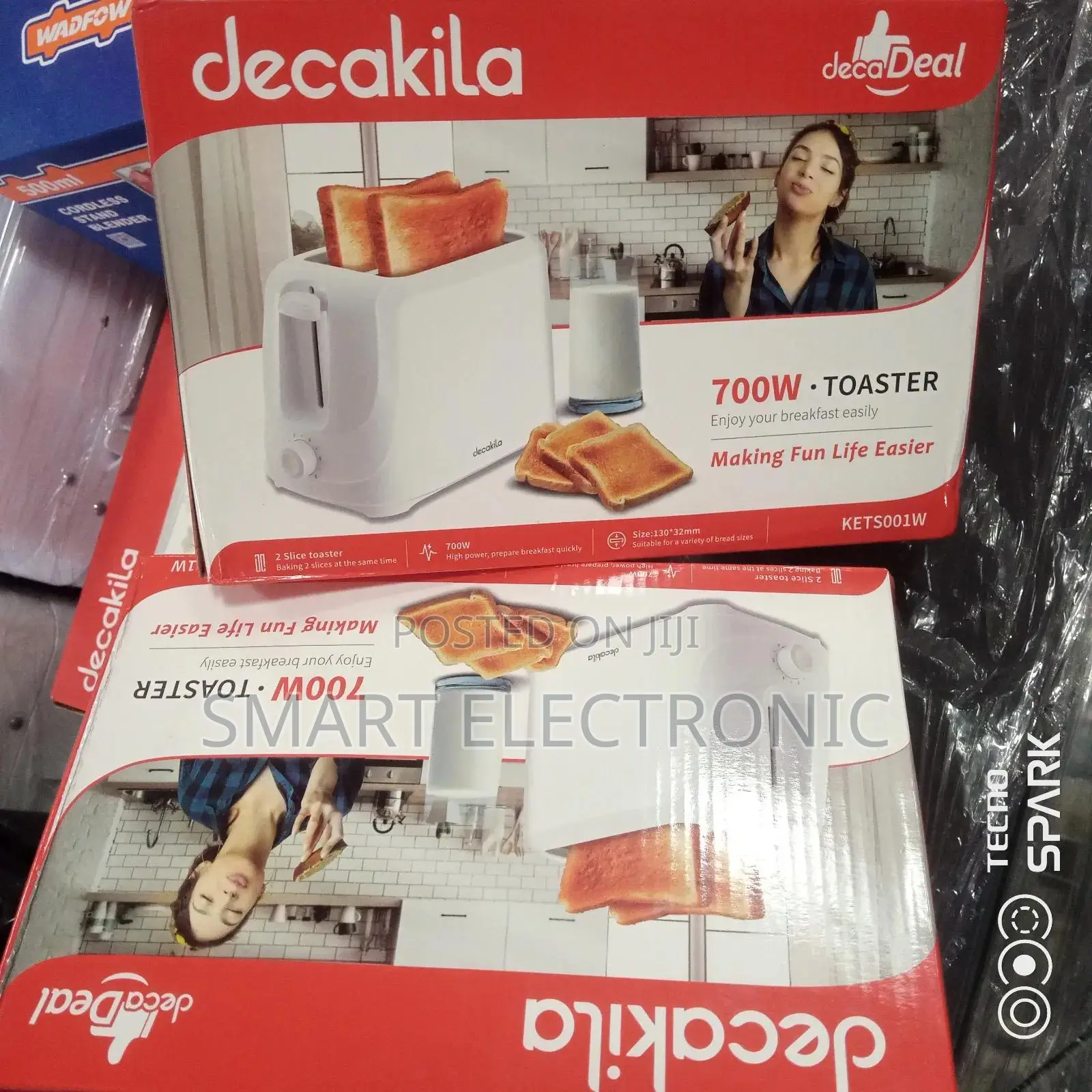 Decakila 700w Toaster Suitable for a Variety of Bread Size