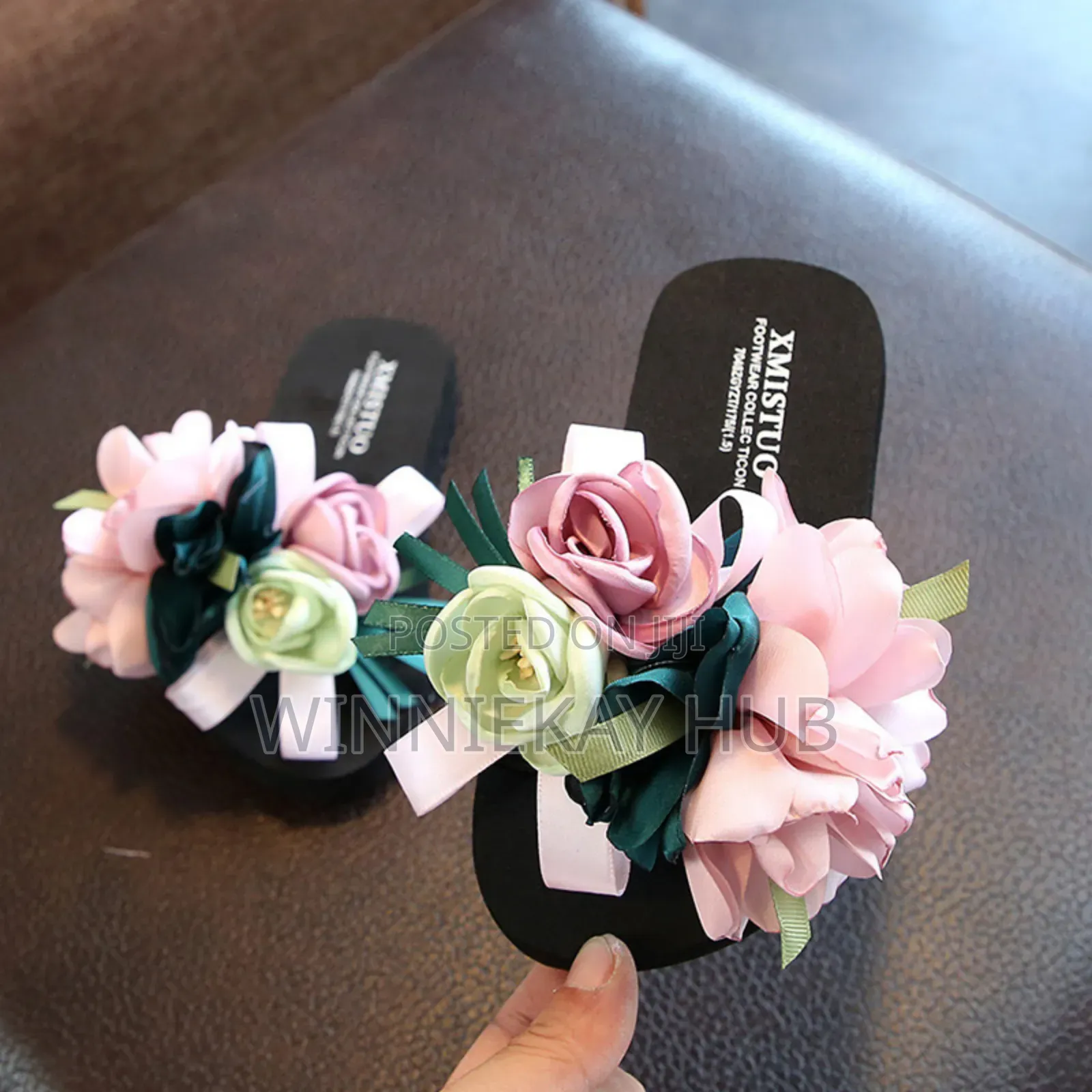 Floral Girl's Flip Flops