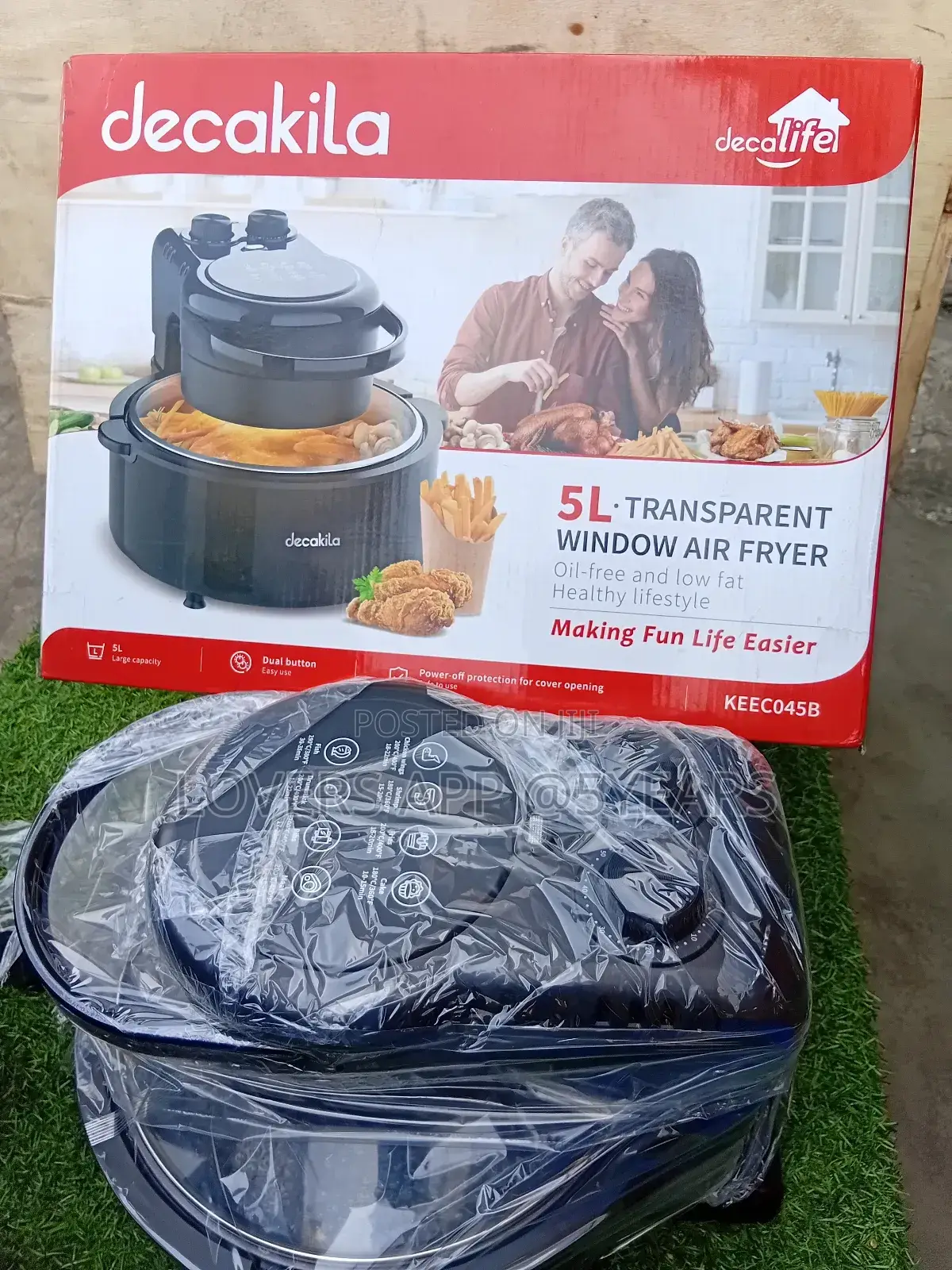 Your Favourite Decalife 5l Transparent Window Air Fryer
