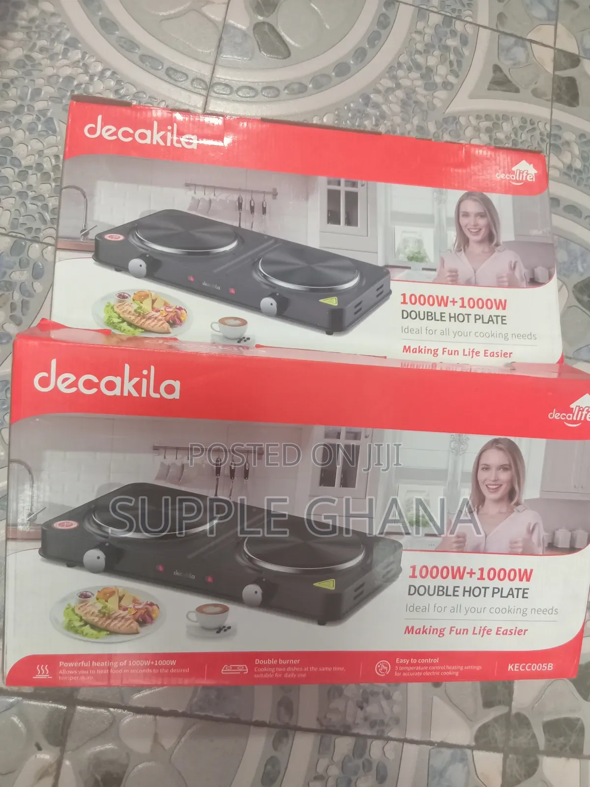 Cute and Easy Kecc005b Decakila Double Hot Plate Set