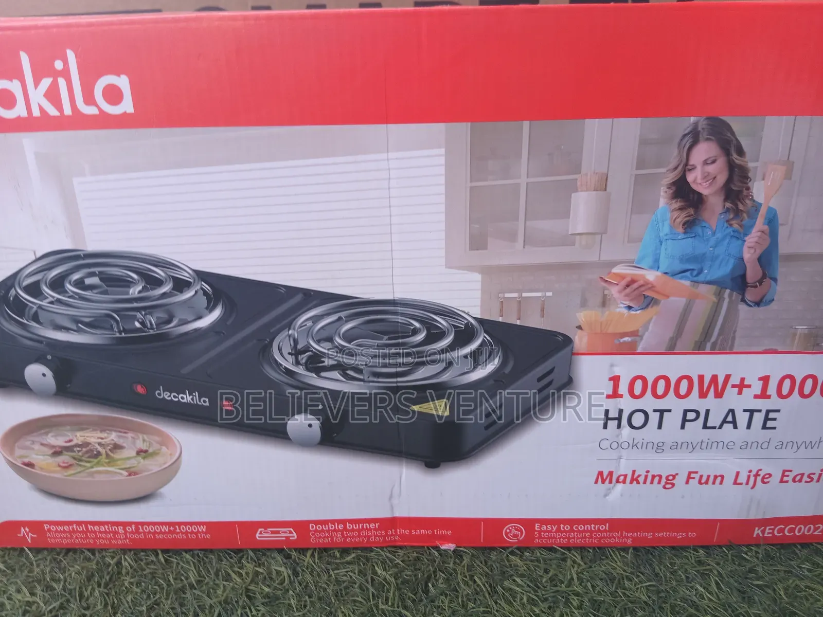 Long Lasting Hot Plate Burner Decakila Hot Coil Plate 1000w