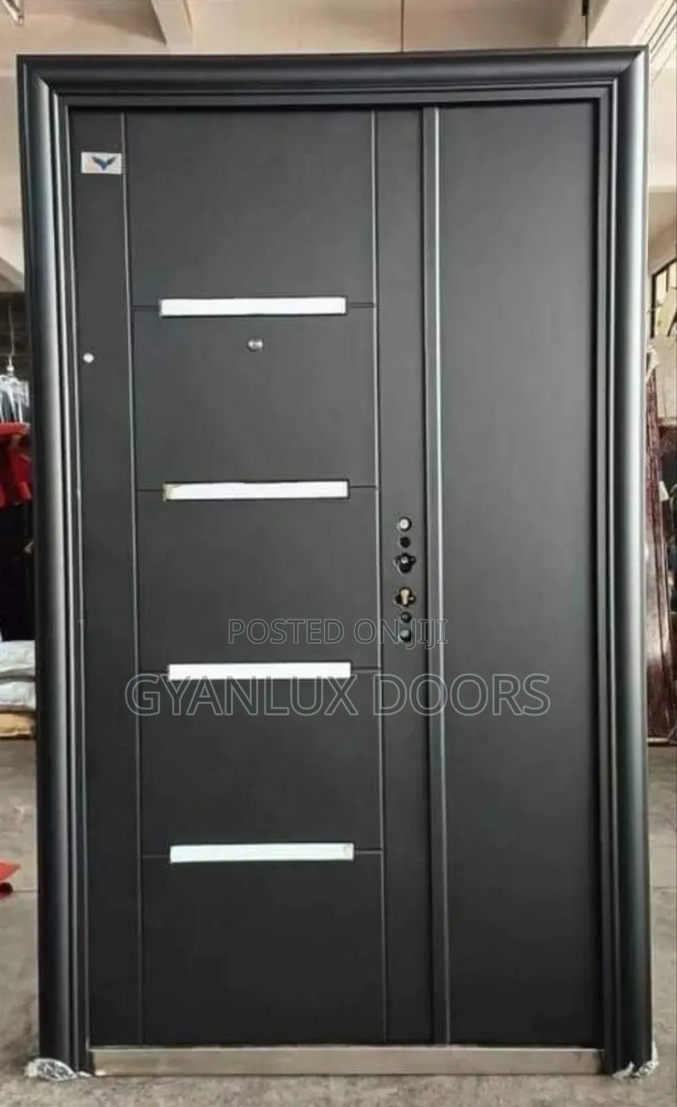 Black One and Half Security Doors