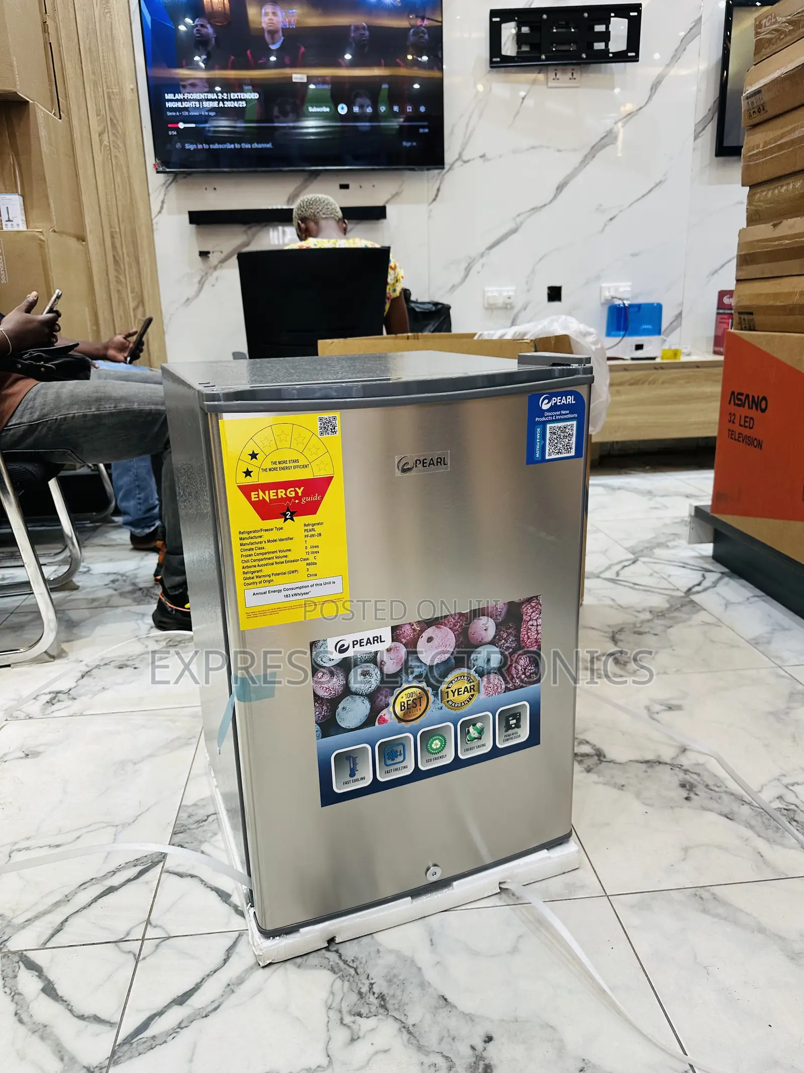 Fast Freezing Bed Side Fridge Pearl