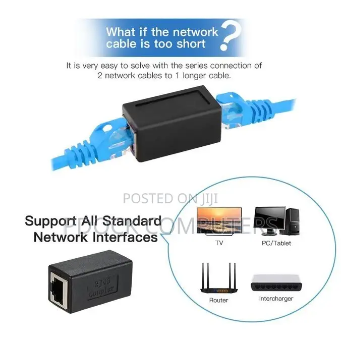 Rj45 Coupler in-Line Coupler Cat5/Cat6/Cat7 Lan Ethernet