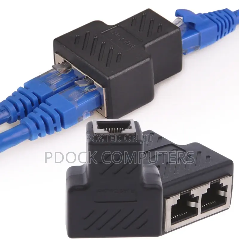 1 to 2 Way Lan Ethernet Network Cable Adapter Rj45 Female