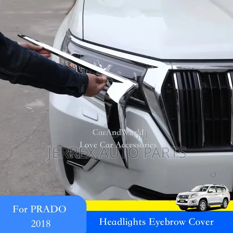 Toyota Land Cruiser Prado Headlight Trim Chrome 2017-2023