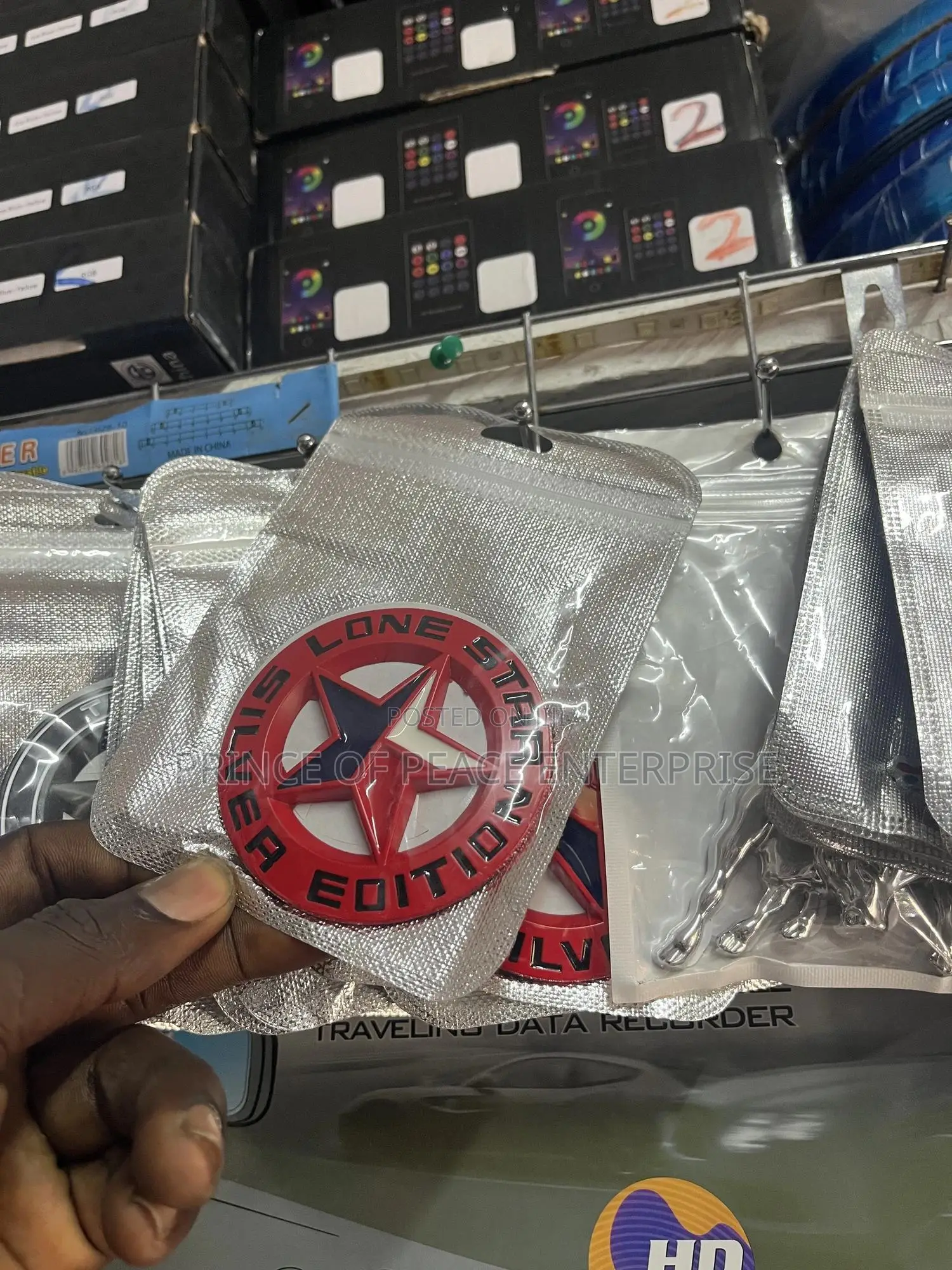 Silver Long Star Edition Emblem