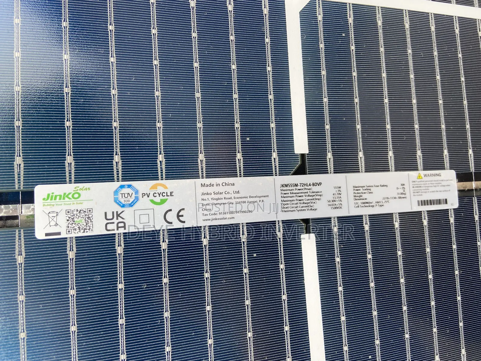 Jinko 585w Bifacial Solar Panel