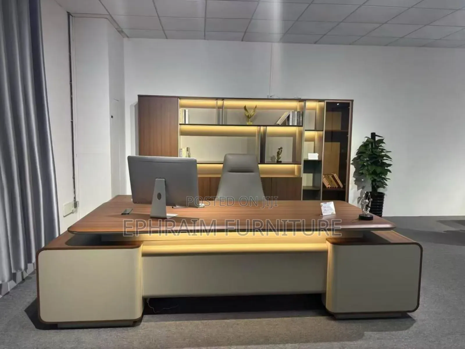 Executive Table Chair and Bookcase