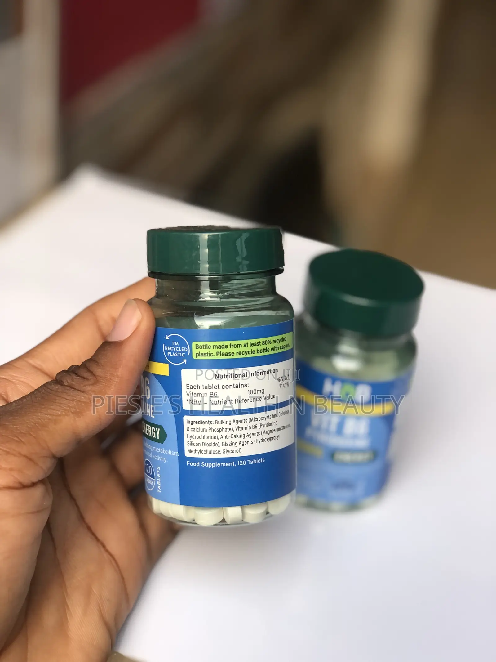 Holland Barrett High Strength Vit B6+Pyridoxine 100mg 120s