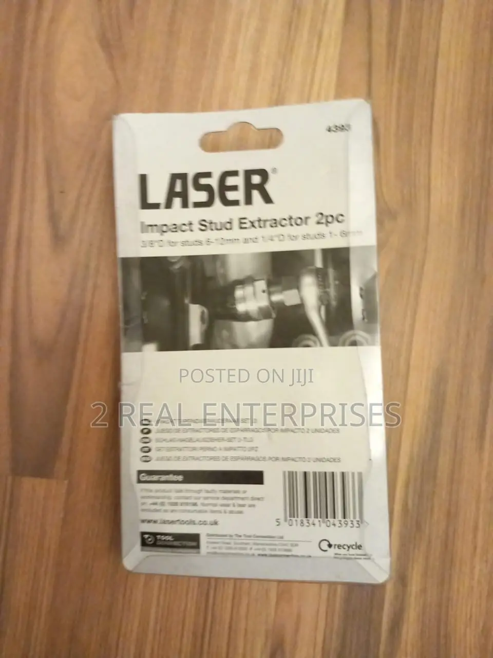 Laser 4393 Stud Extractor Set 1/4" D, 3/8" D 2pc