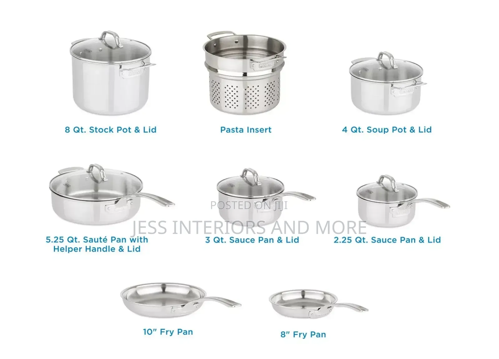 Viking 3-Ply Stainless Steel 13-Piece Cookware Set