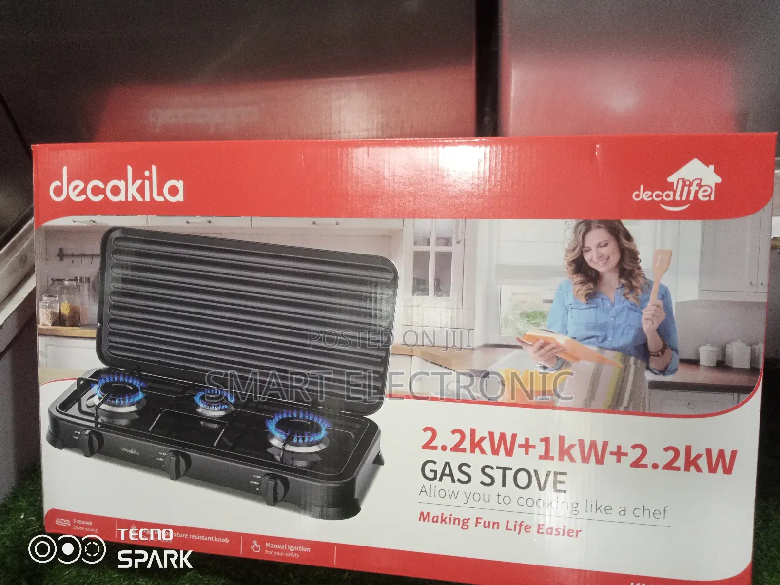Decakila 2.2kw+1kw+2.2kw Gas Stove Decakila
