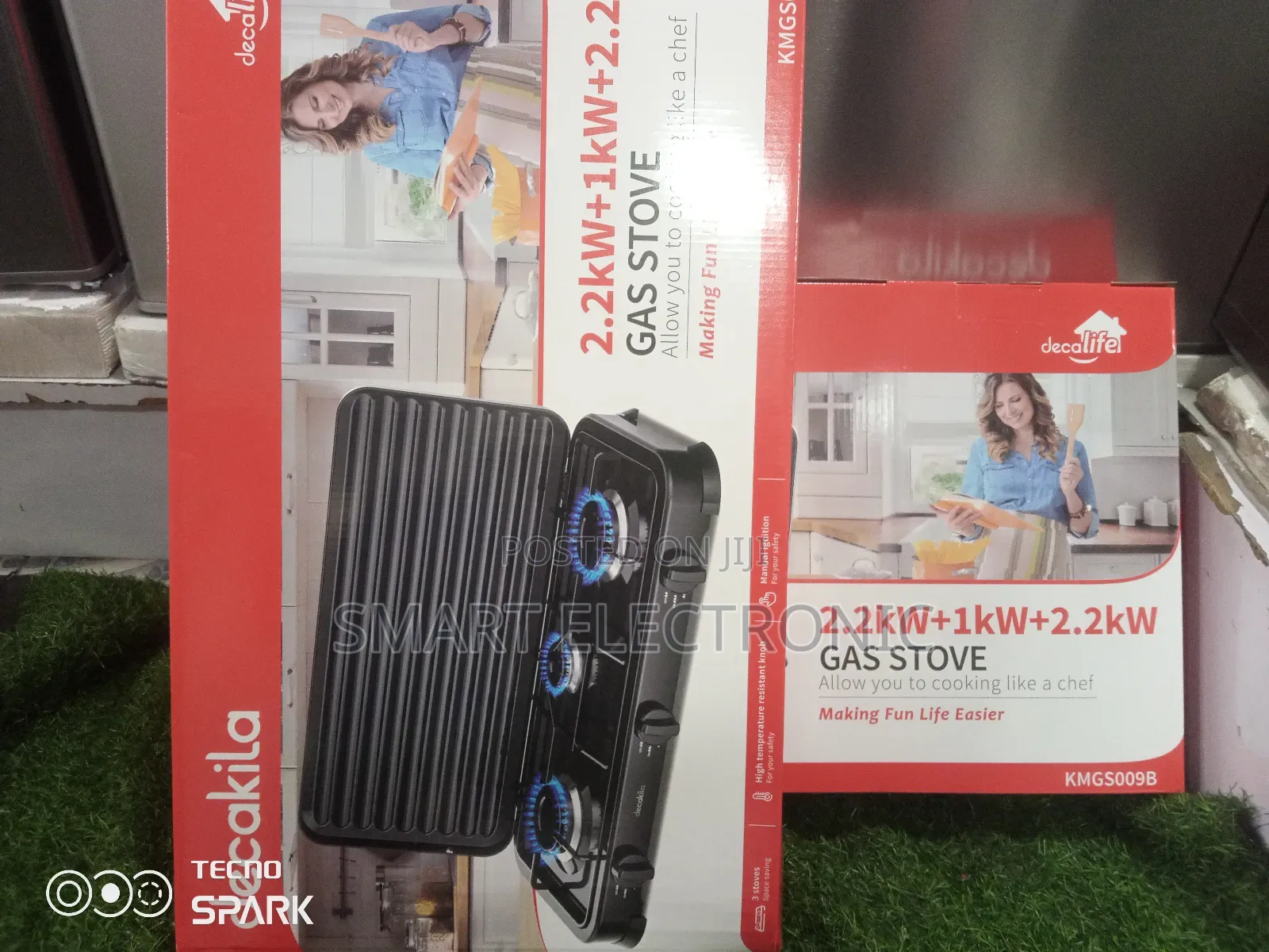 Cooking Becomes Easy With Decakila 2.2kw+1kw+2.2kw Gas Stove
