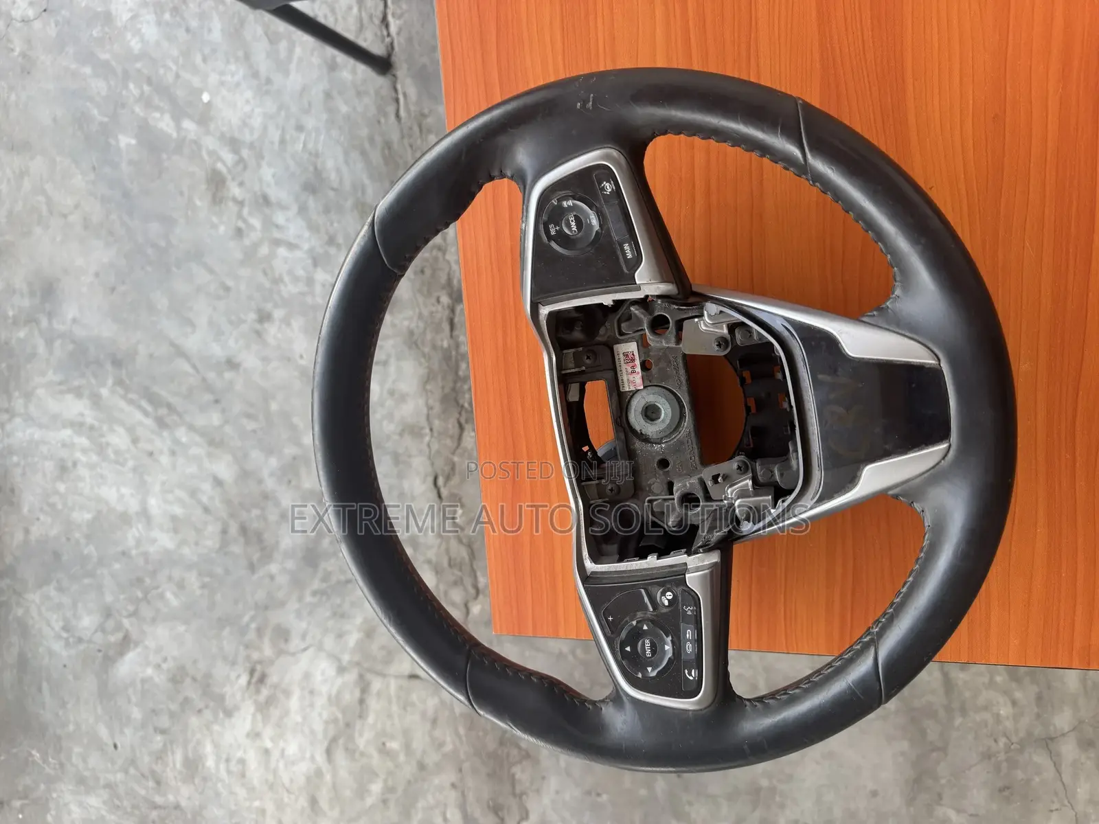 2019 Honda Cr-v Steering Wheel, Black Leather, Non Heated