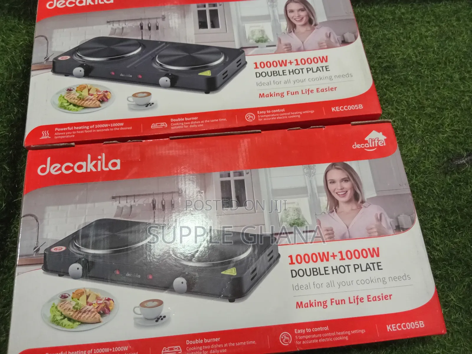 Essential Decakila 1000w +1000w Double Hot Plate Energy Set