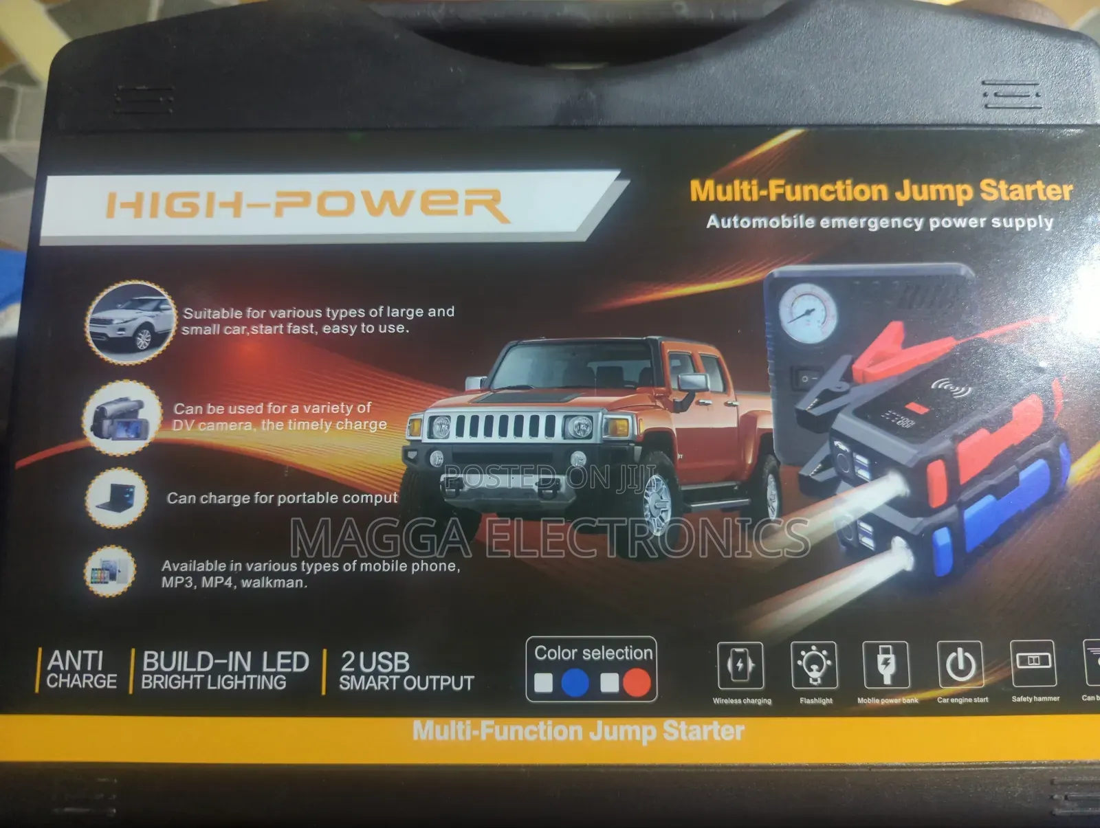 3 in One Multifunctional Jump Starter Tyre Pump Set