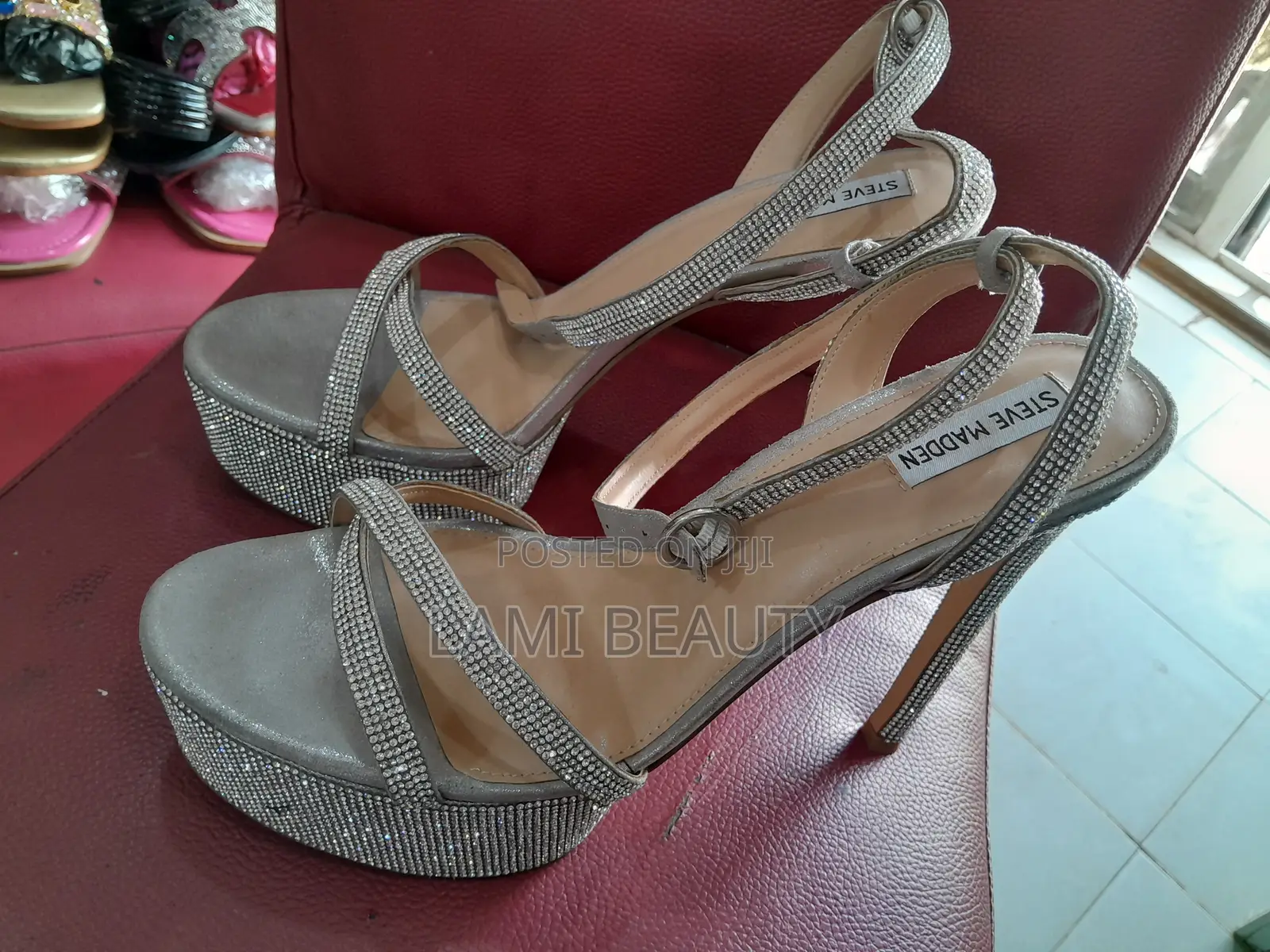 Silver Stones Plat Form Heel