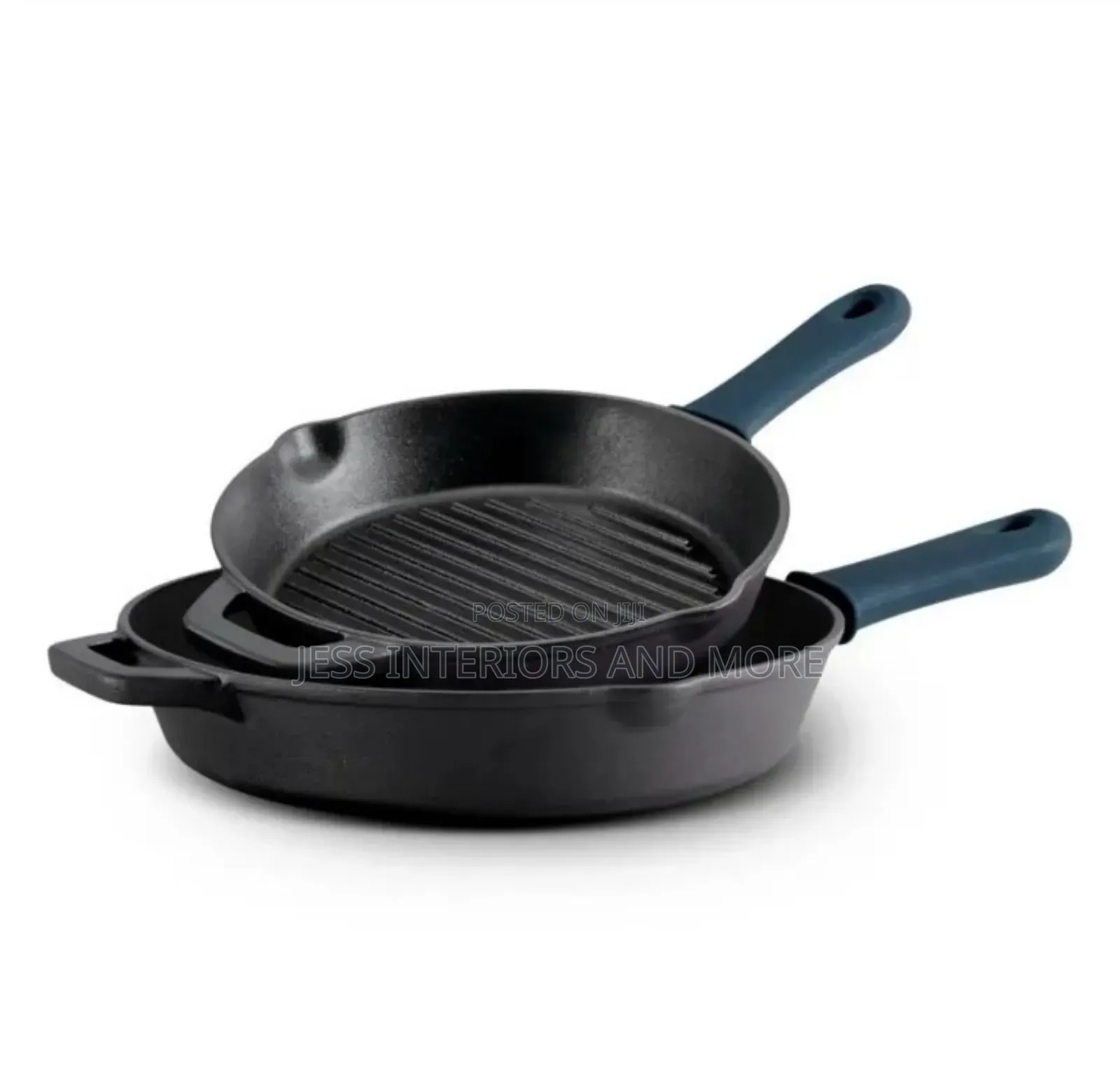 Tramontina Cast Iron Grill and Skillet Pan 2 Piece