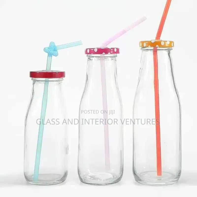 Juice Glass Bottles, Jars and Tin 500ml, 350ml 250ml