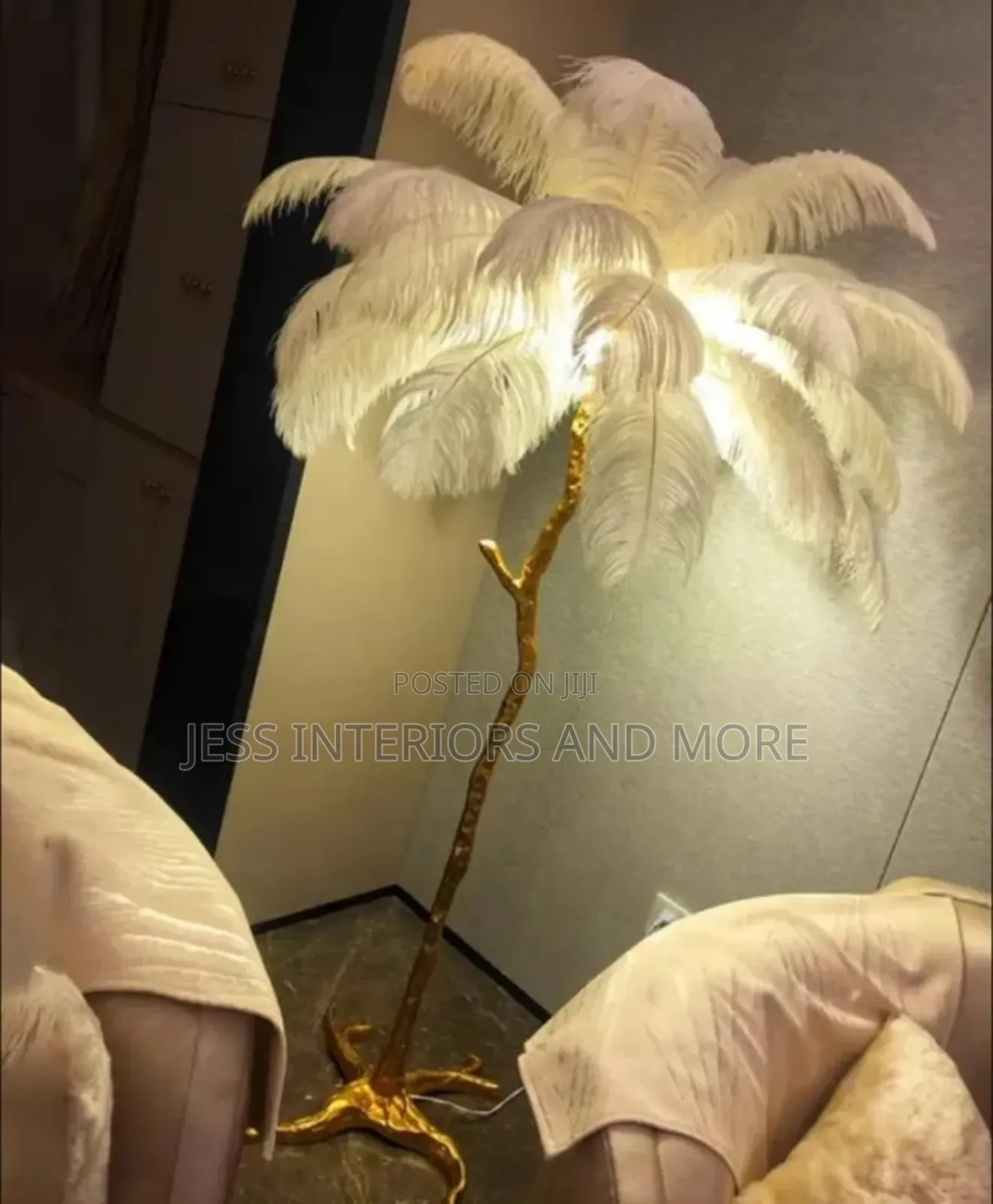 Ostrich Feather Floor Lamp