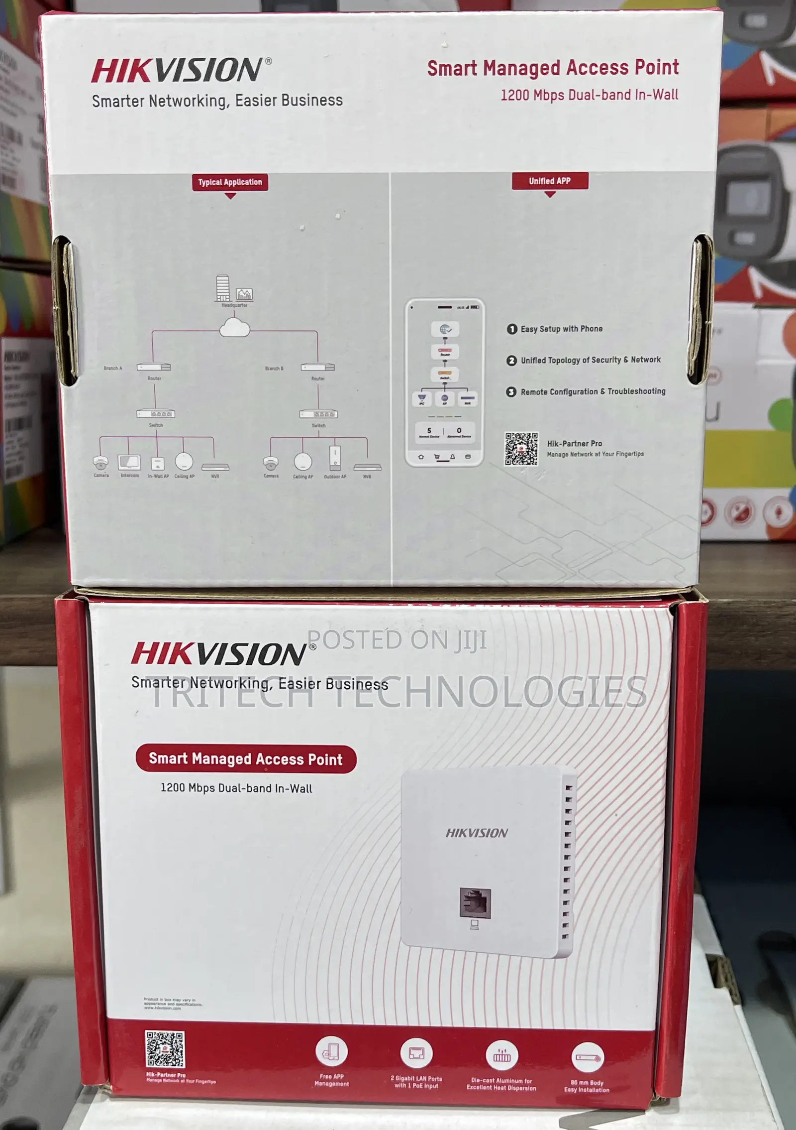 Hikvision in-Wall Access Point Wi-Fi 5 1200m Ds-3wap521-Si
