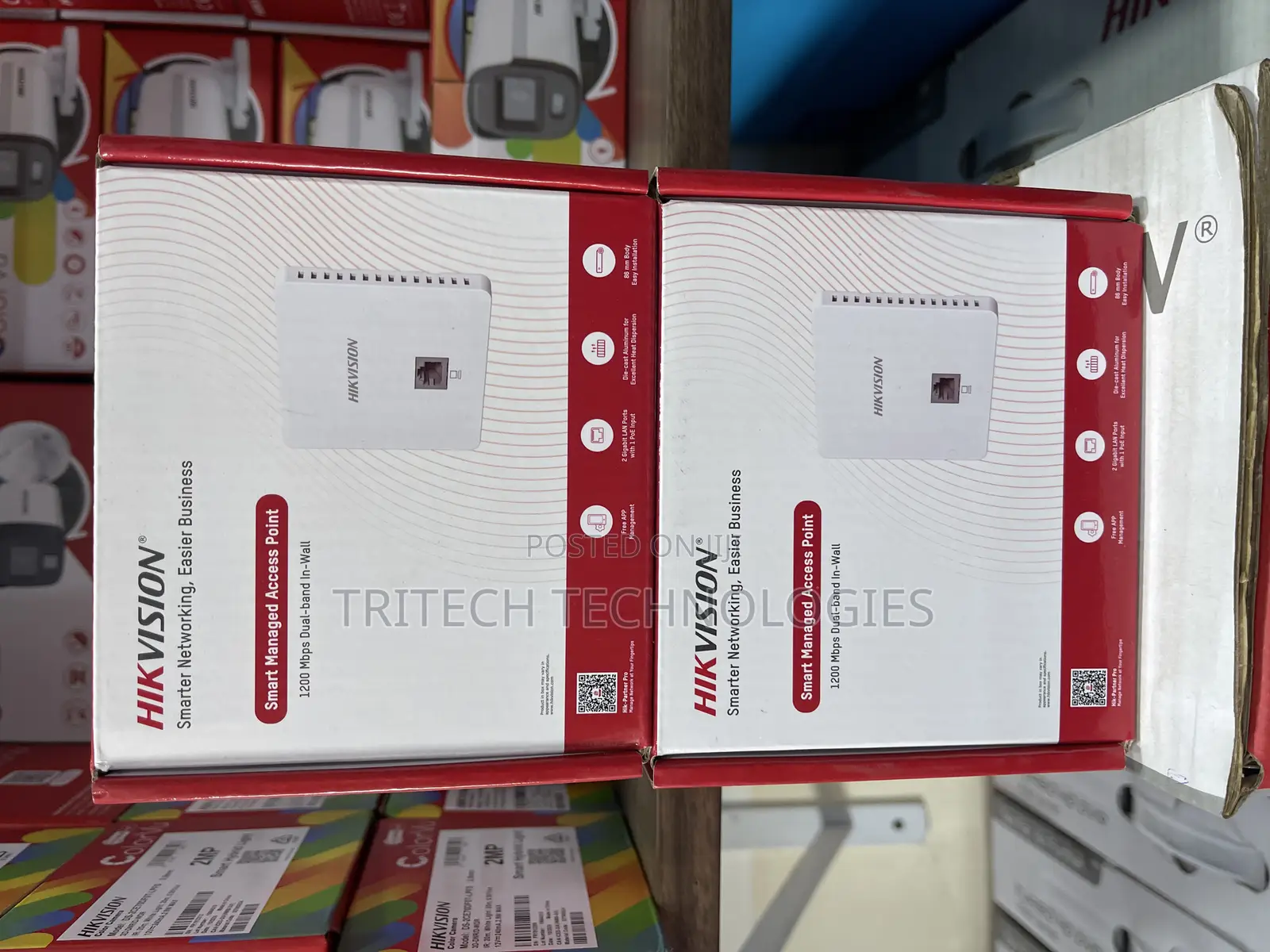 Hikvision in-Wall Access Point Wi-Fi 5 1200m Ds-3wap521-Si